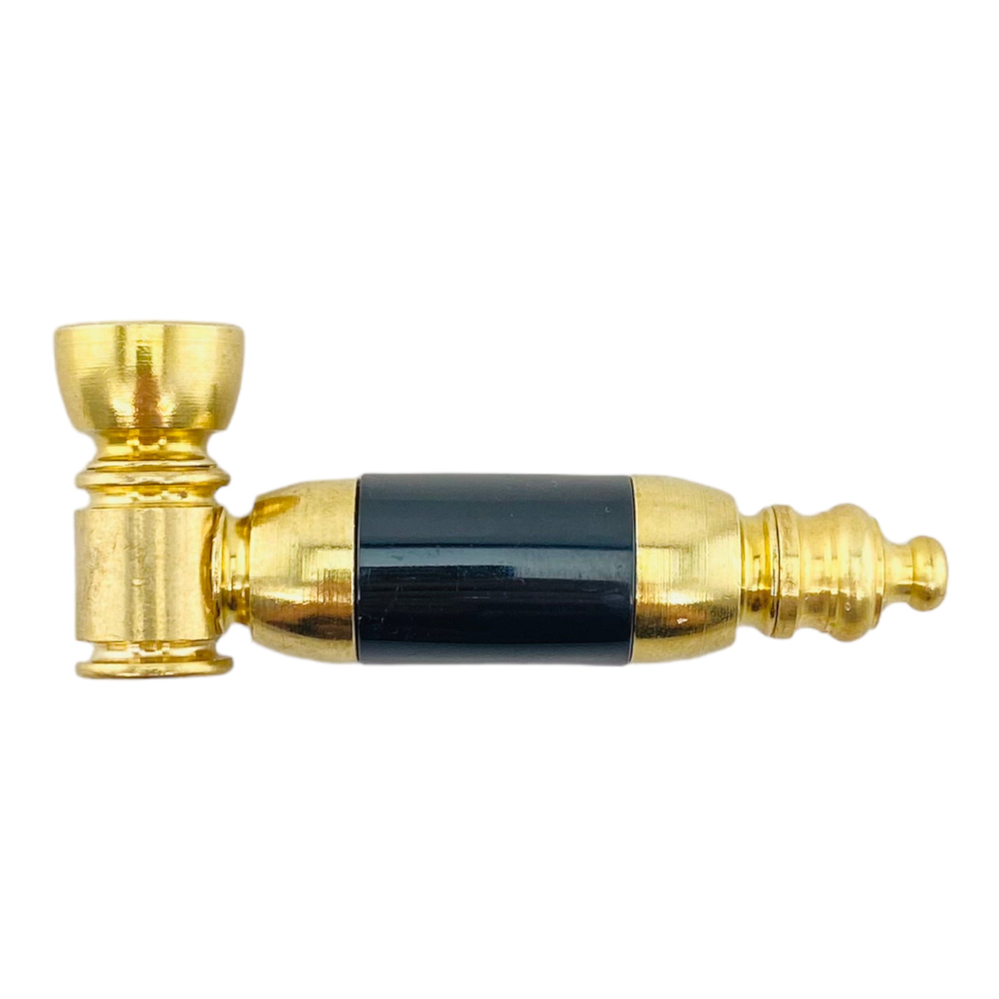 Metal Weed Pipes - Brass Hand Pipe With Large Plastic Chamber