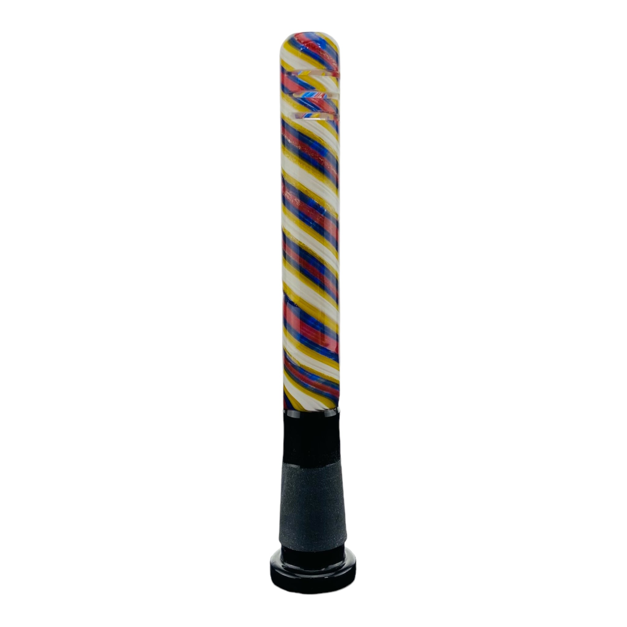 4 Inch 14mm - 10mm Downstem For Glass Bong With Multi Color Twist Linework