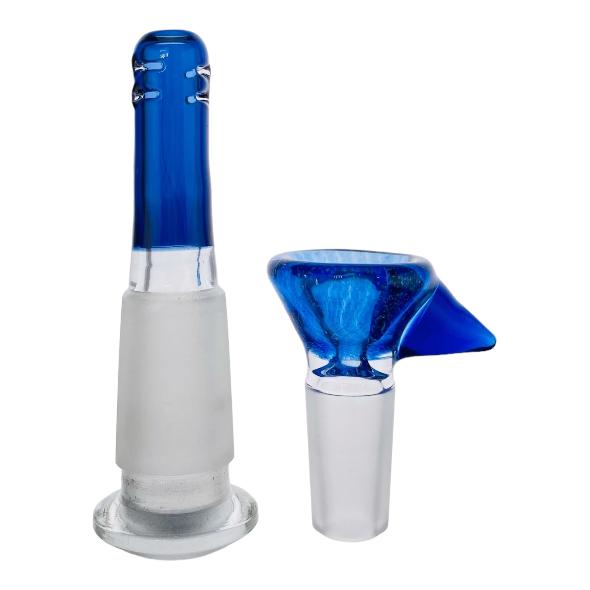 Heady glass Darby Holm - Blue Dichro Horned Minitube Dab Rig Water Pipe With Large Opals for sale