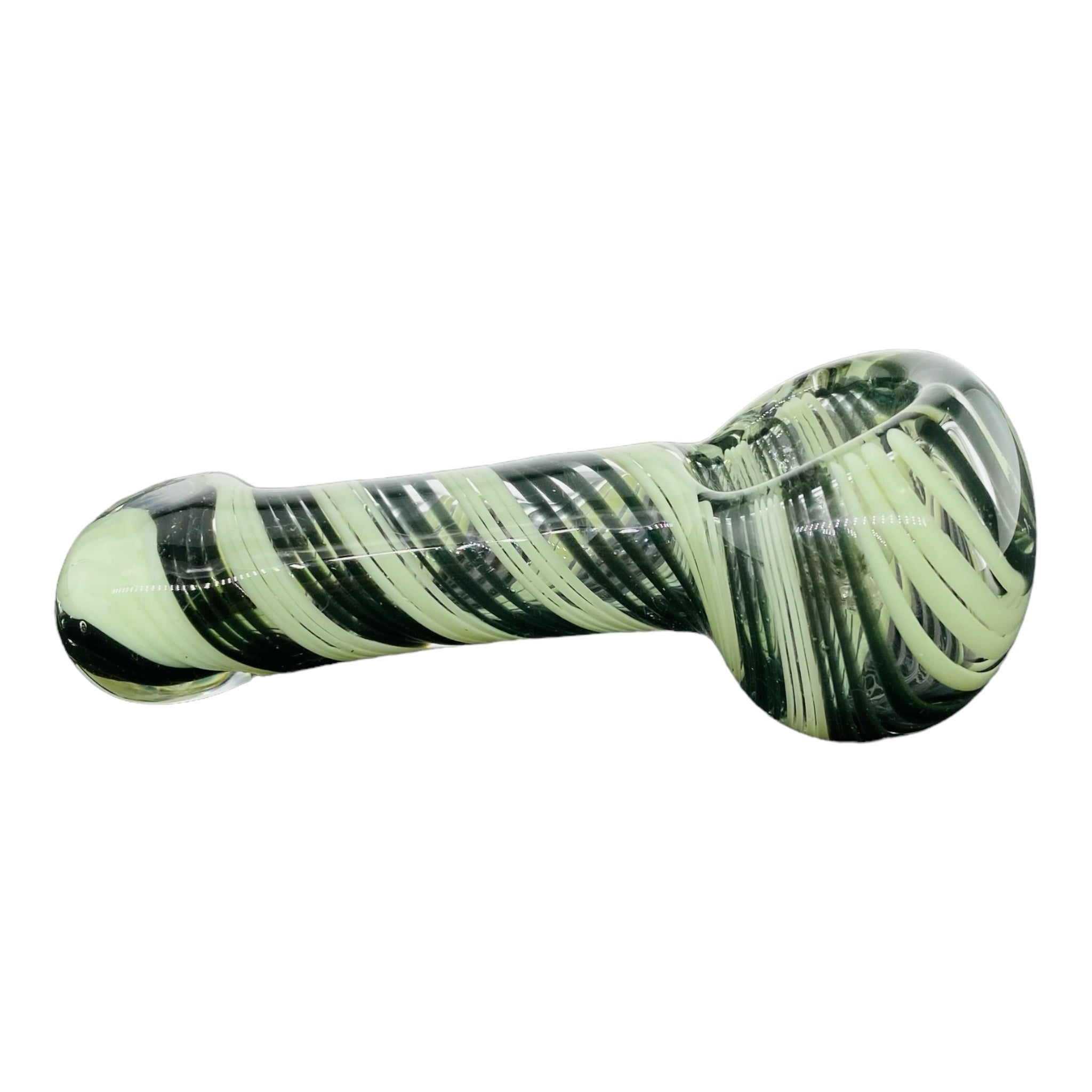 cool cheap Slyme Green And Dark Green Double Twist Glass Hand Pipe
