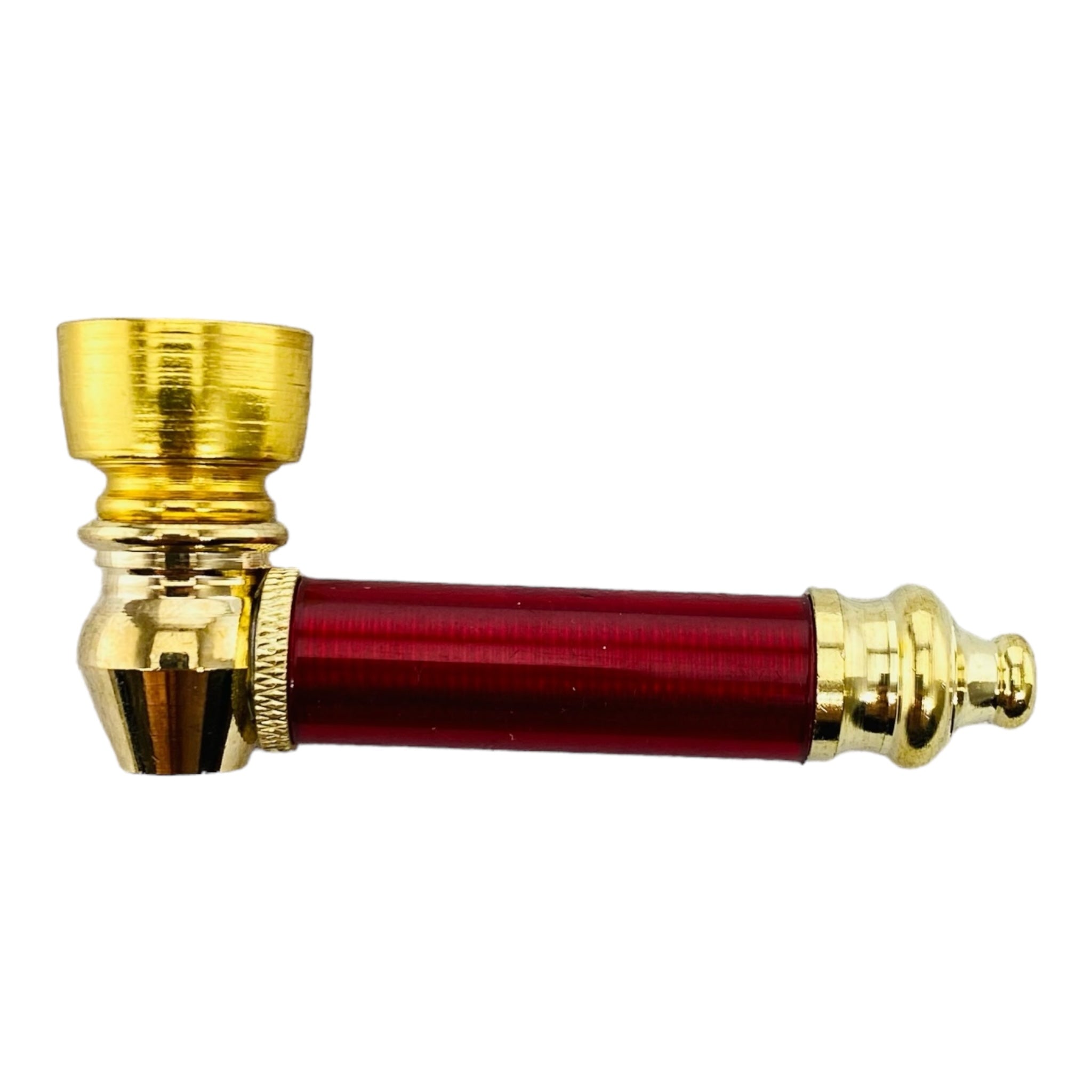 Metal Hand Pipes - Brass Hand Pipe With Color Plastic Stem for sale