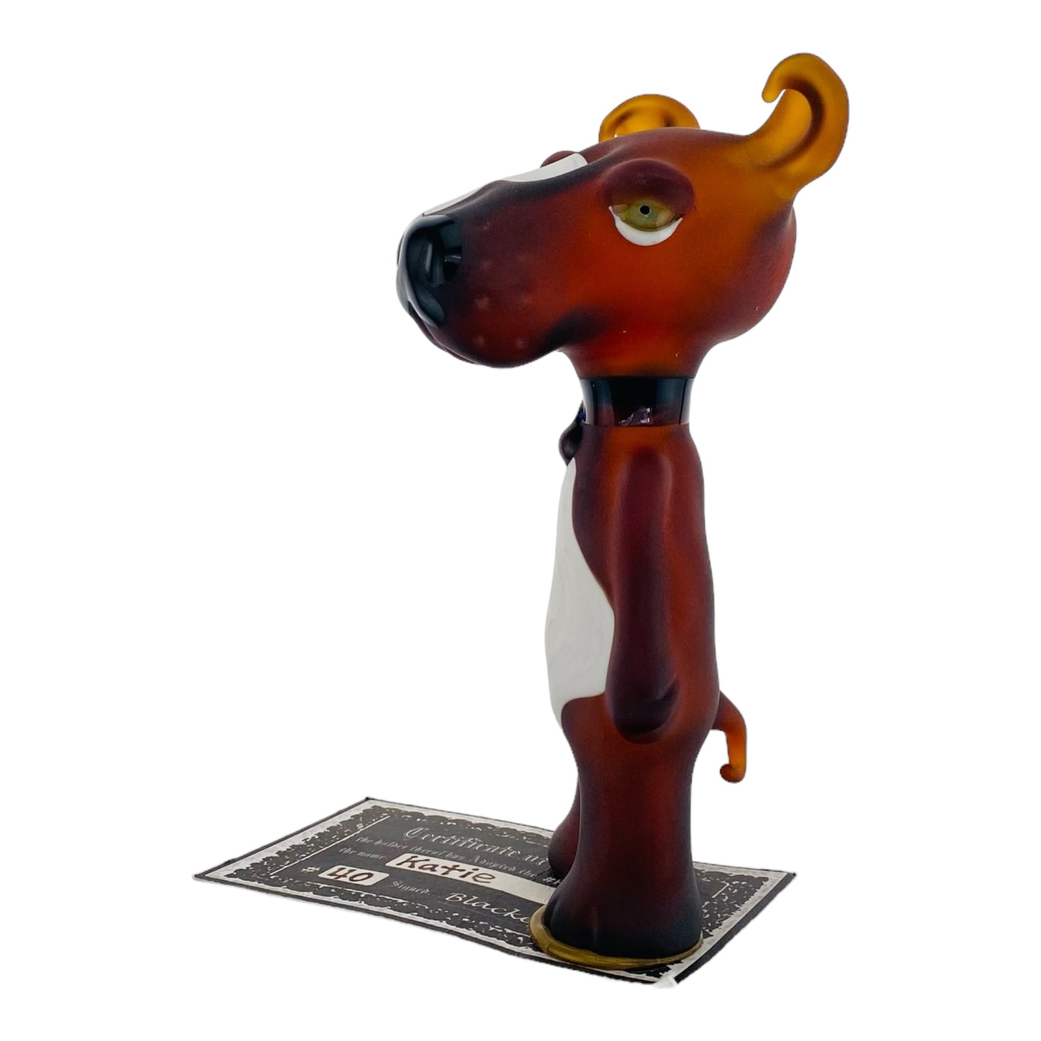 heady glass custom dog shaped glass smoking hand pipe for sale 