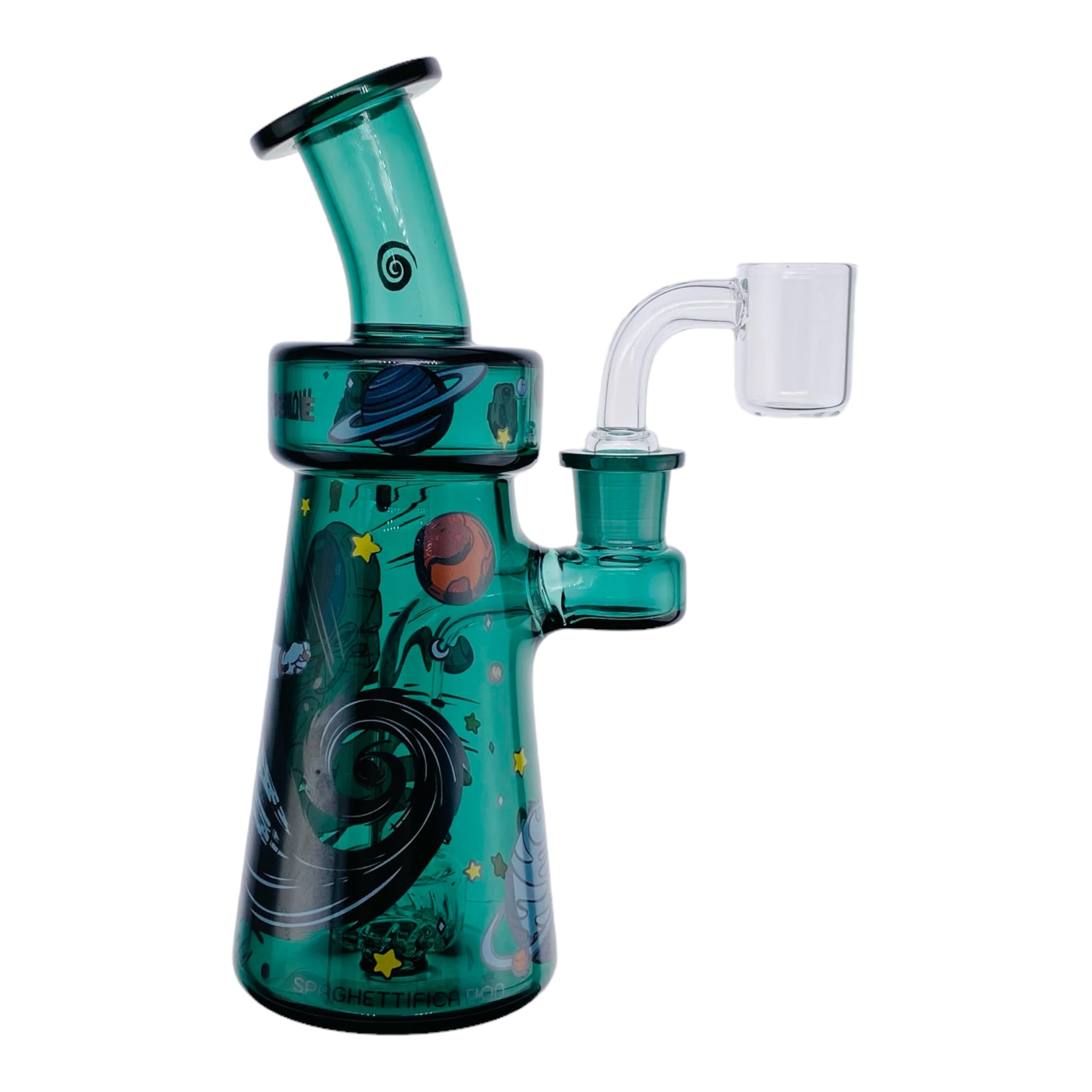 Wormhole Glass - Space Trippin Green Dab Rig