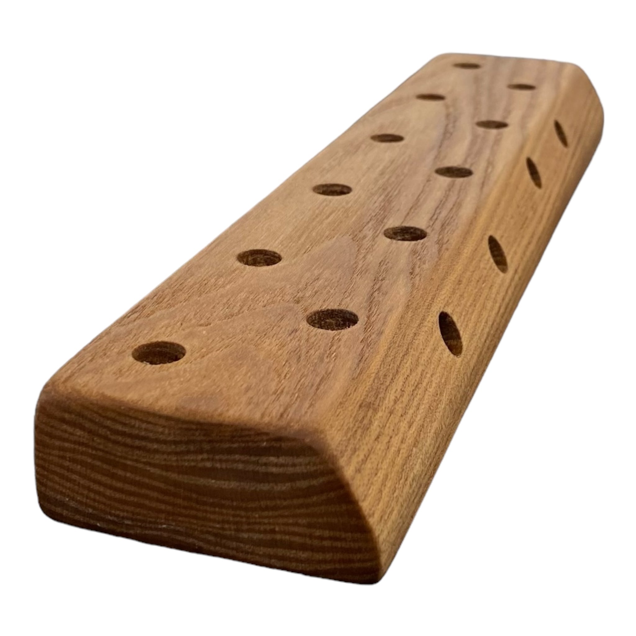 15 Hole Wood Display Stand Holder For 10mm Bong Bowl Pieces Or Quartz Bangers made from oak for sale