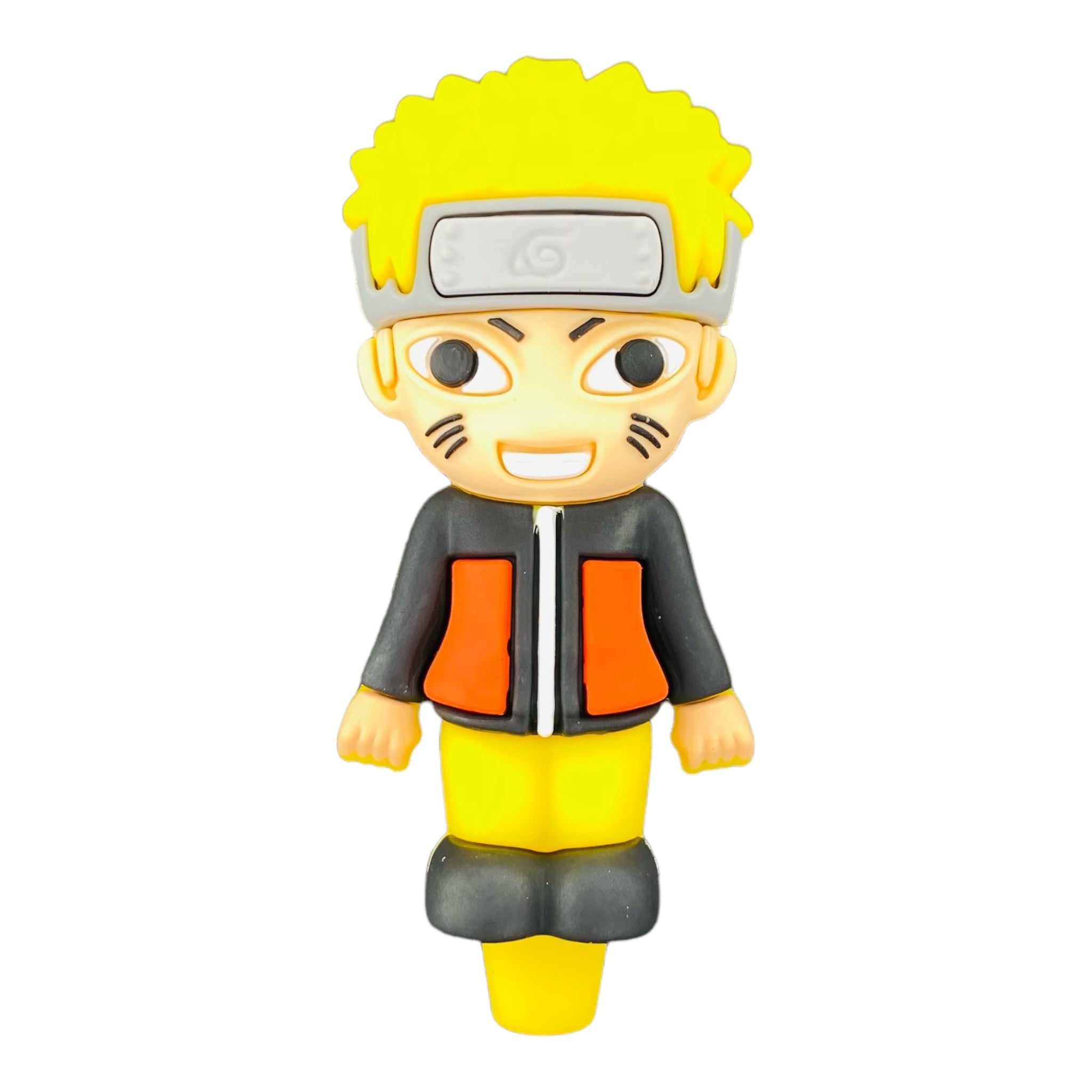Naruto anime silicone hand pipe with glass bowl for sale