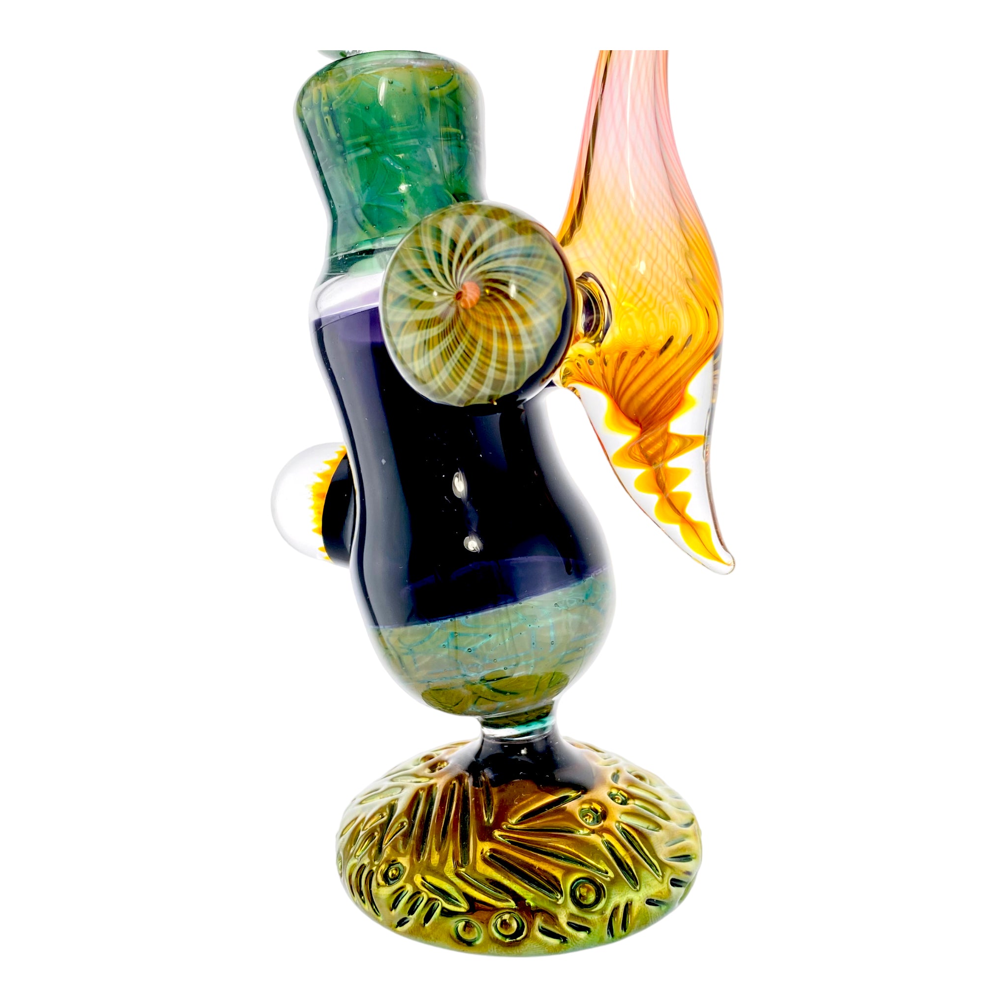 Seth B Glass - Stand Up Dab Rig With Opal And Implosion Marbles