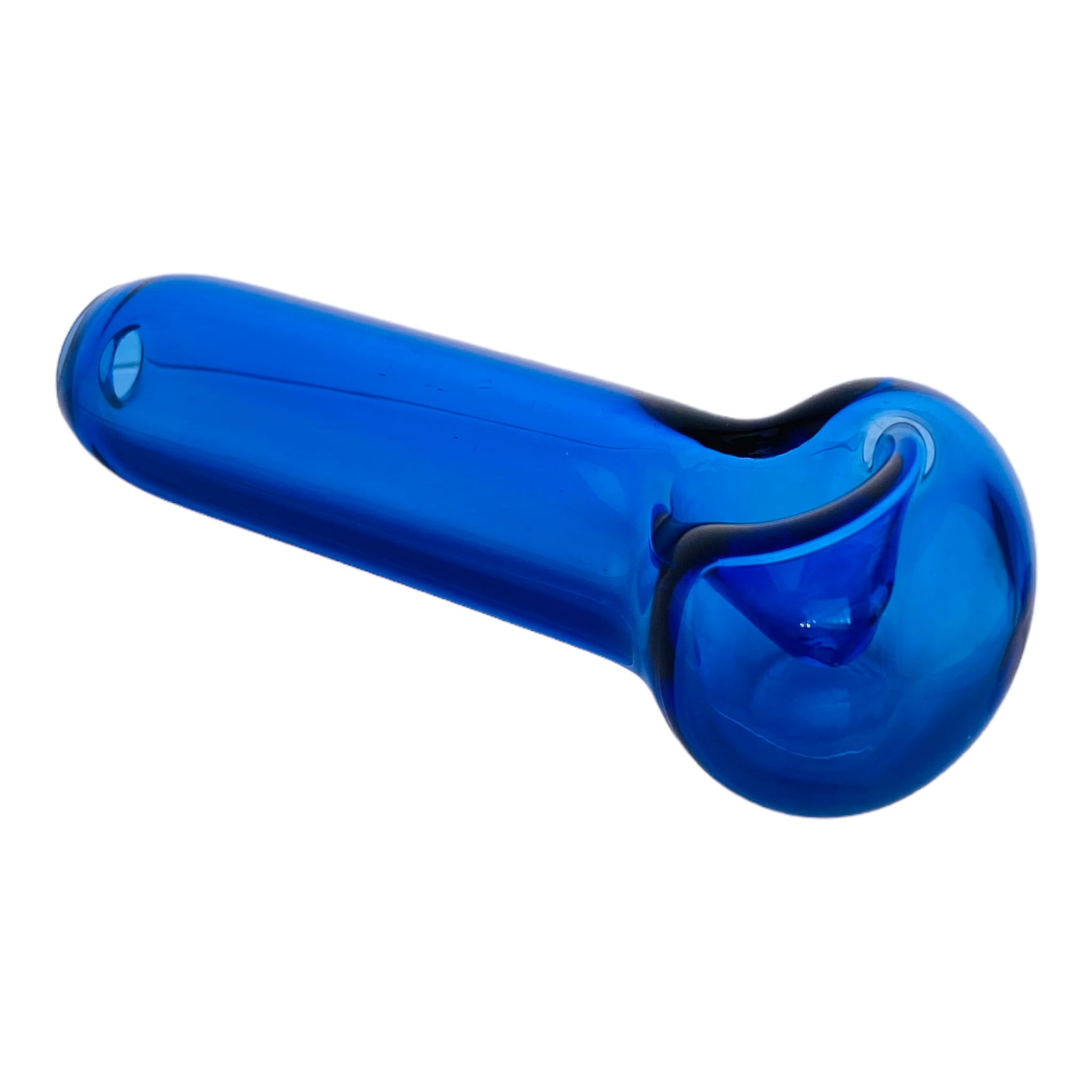 Simple Glass Spoon Pipe Blue