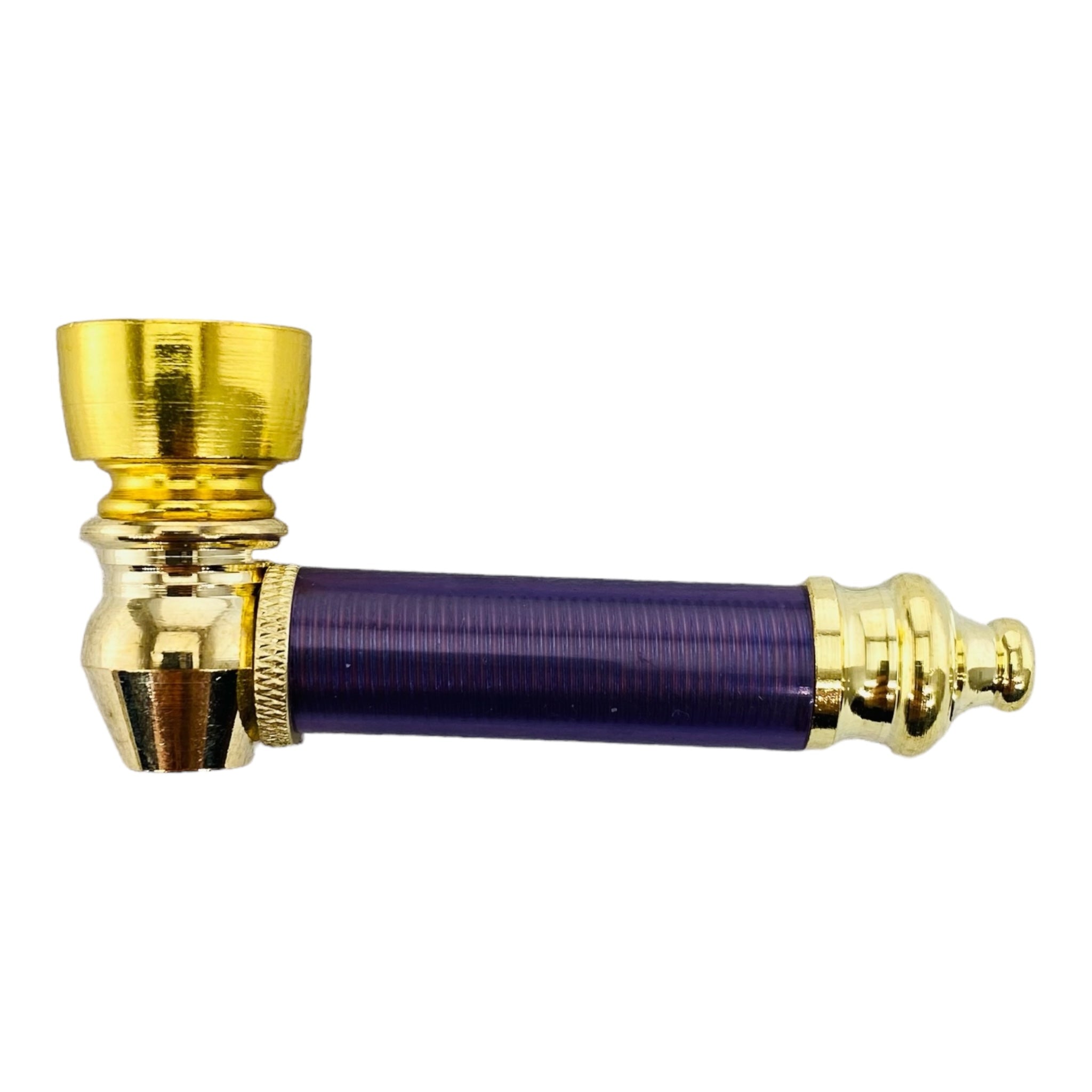 Metal Hand Pipes Brass Hand Pipe With Color Plastic Stem for sale