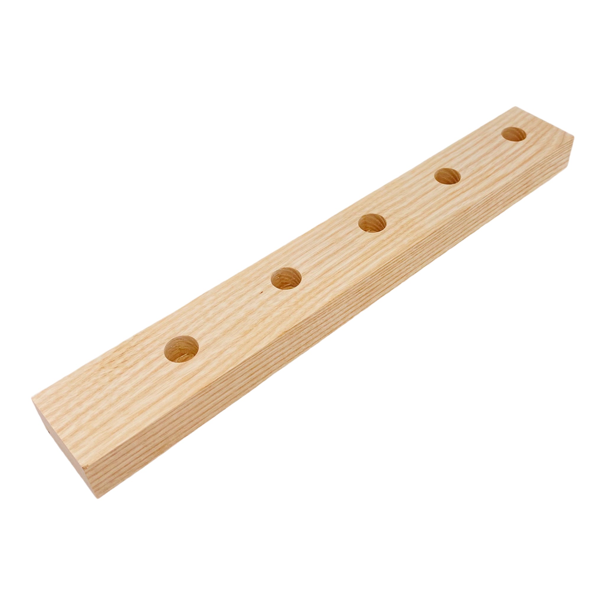 5 Hole Wood Display Stand Holder For 14mm Bong Bowl Pieces Or Quartz Bangers - Cedar