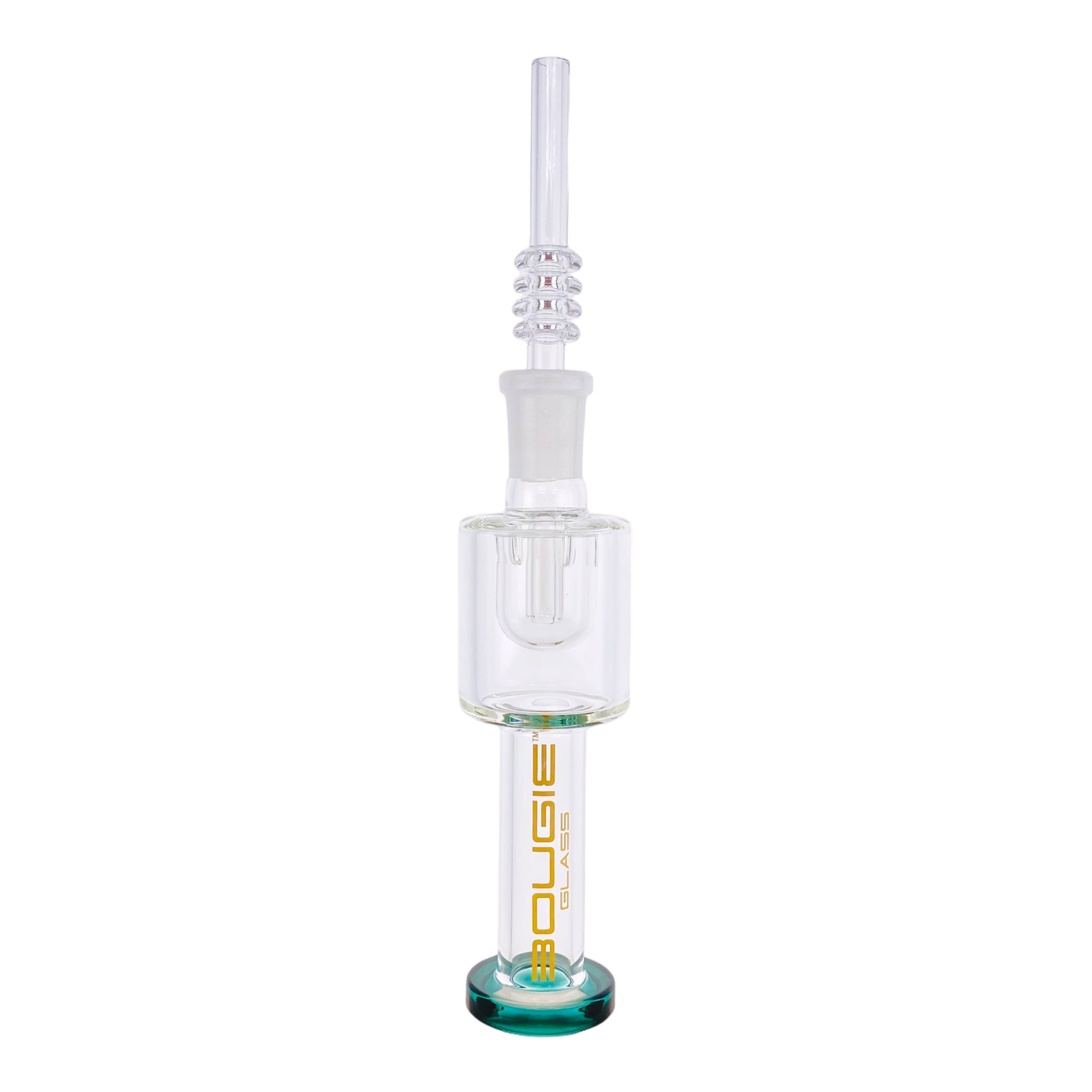 Bougie Glass - Lake Green Small Nectar Collector With Mushroom Perc & 14mm Quartz Tip