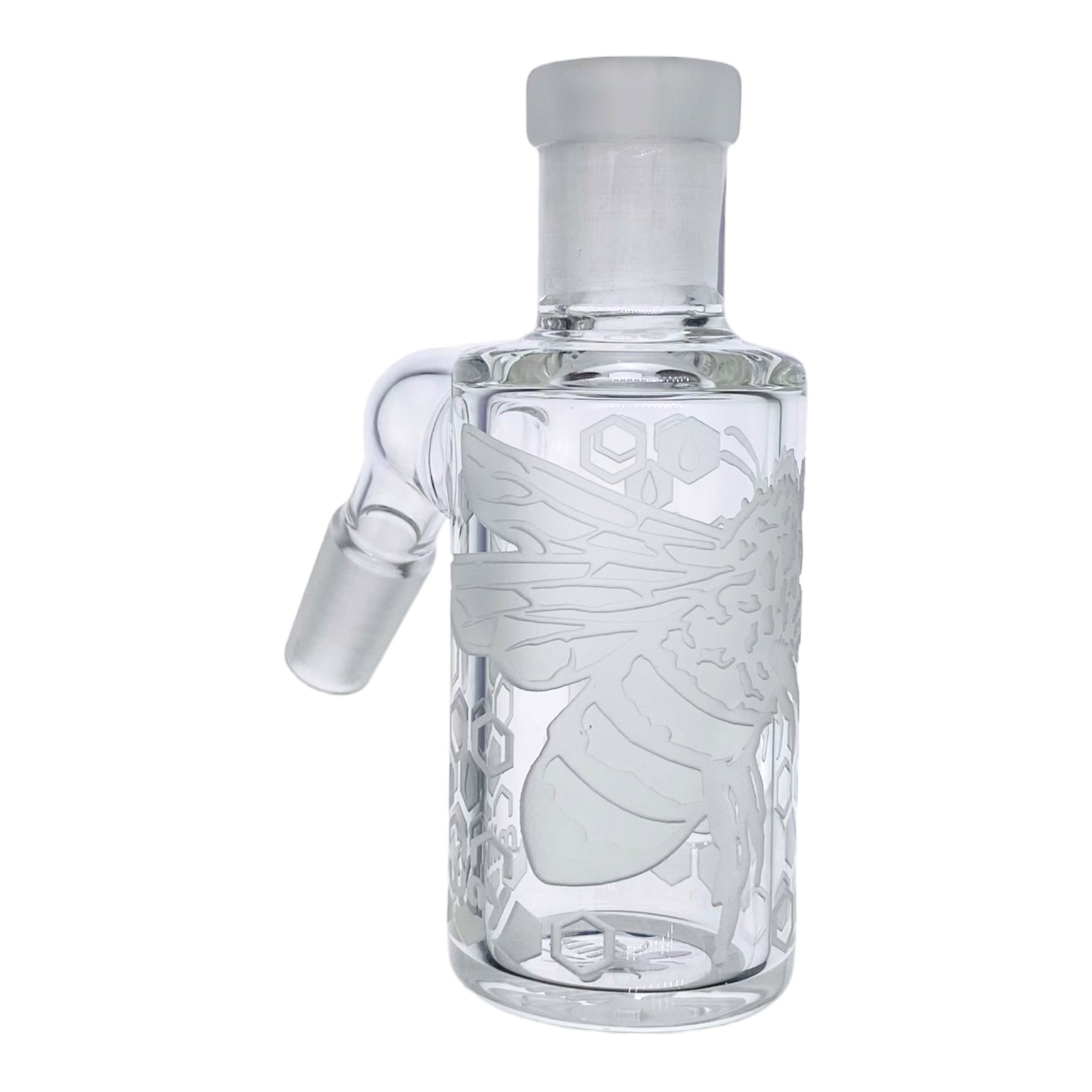 Milkyway Glass - Bee Hive Dry Ashcatcher for bongs - 45 Degree - Clear