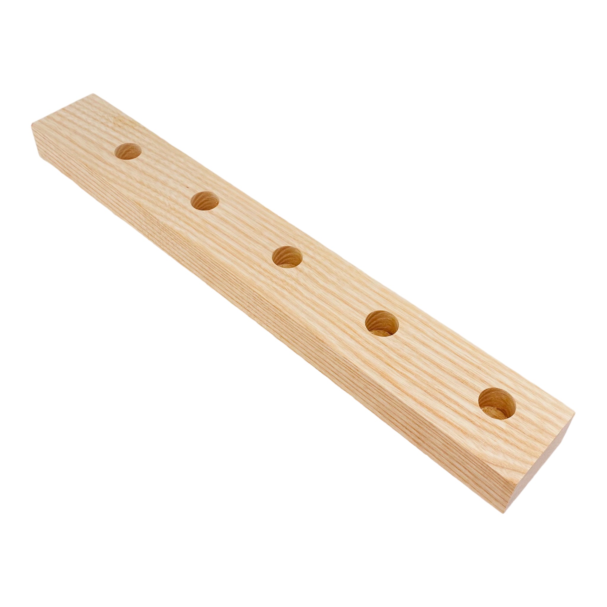 5 Hole Wood Display Stand Holder For 14mm Bong Bowl Pieces Or Quartz Bangers - Cedar