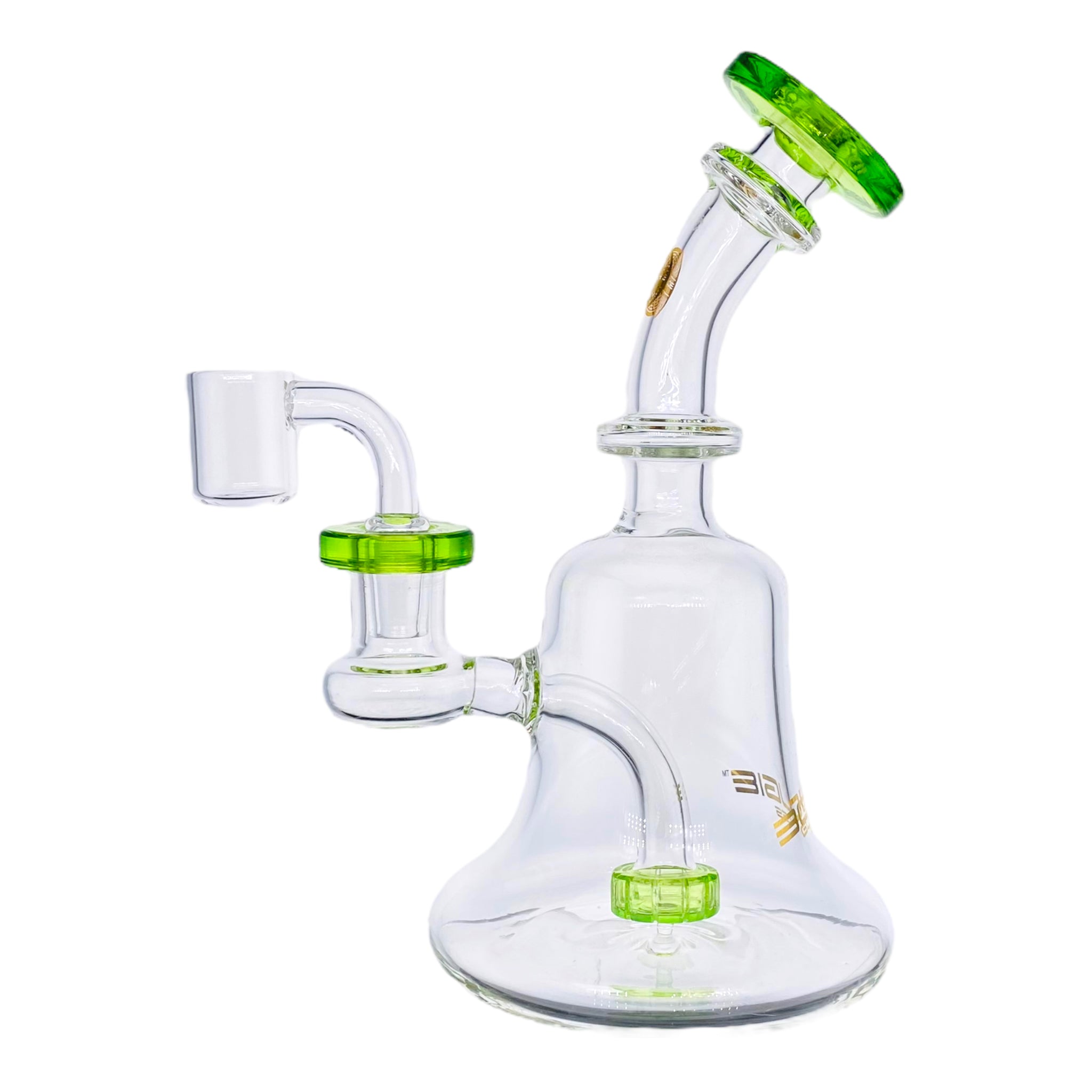 Bougie Glass - Small Dab Rig Banger Hanger 14mm Fitting - Green
