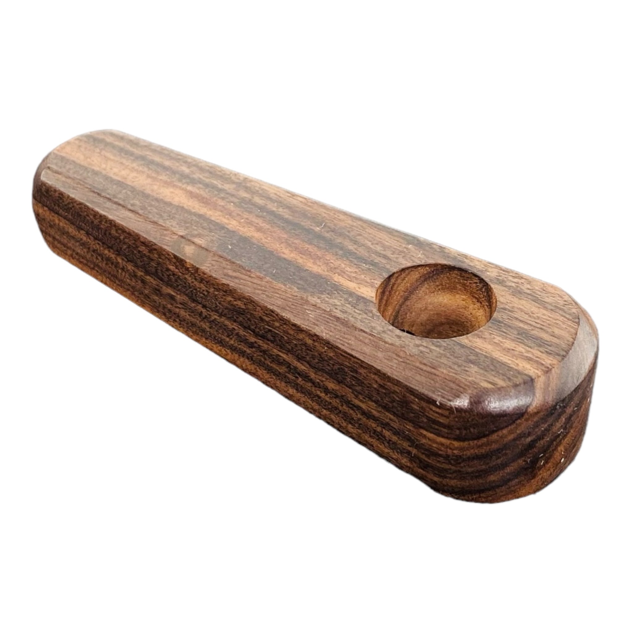 small pocket sized hardwood hand pipe for weed or tobacco