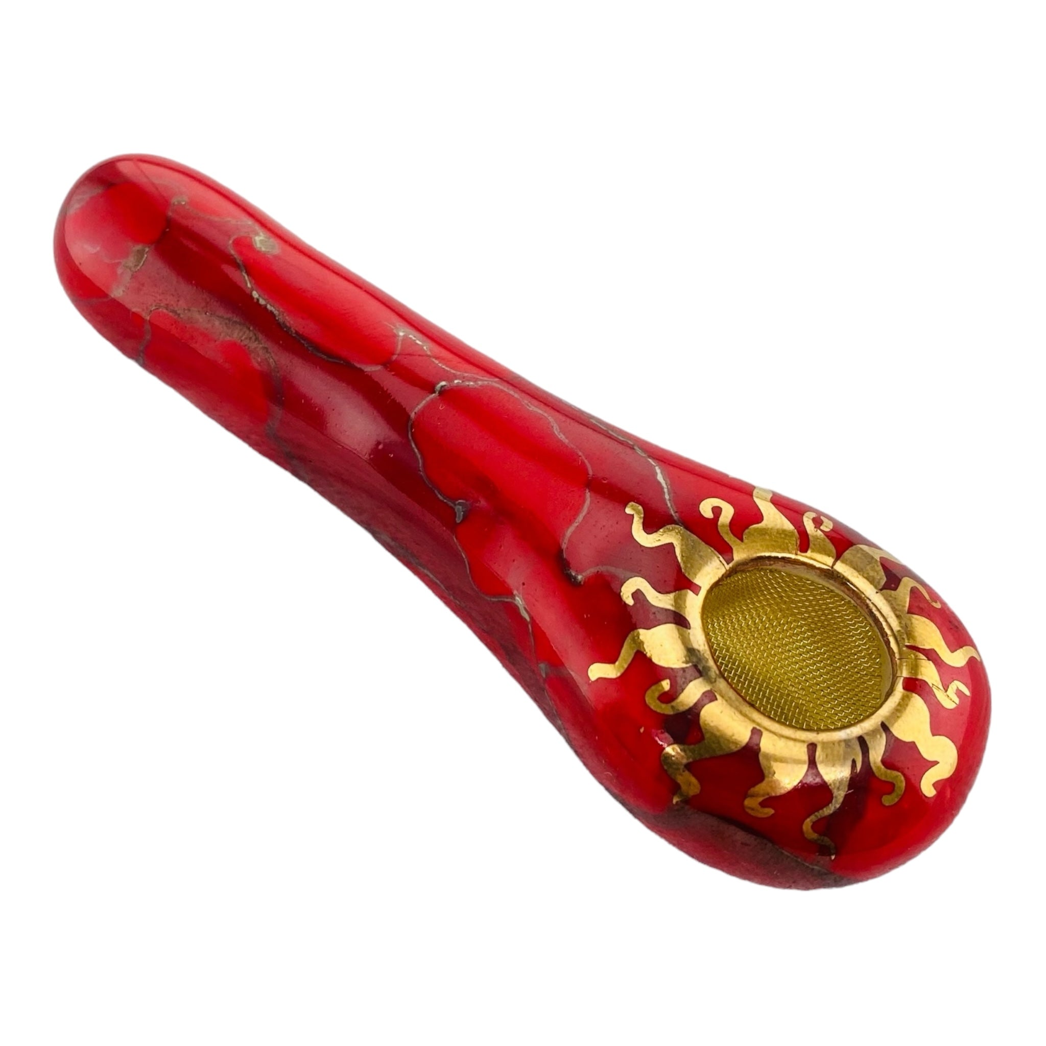 Red Ceramic Hand Pipe Basic Spoon
