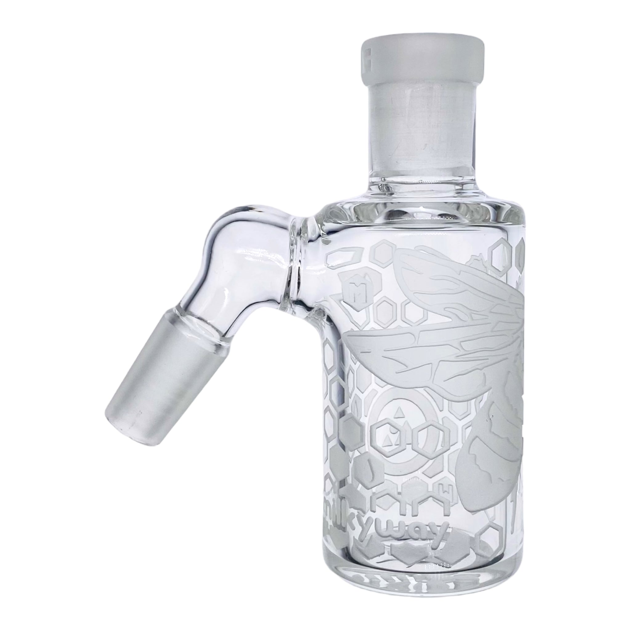 Milkyway Glass - Bee Hive Dry Ashcatcher for bongs - 45 Degree - Clear