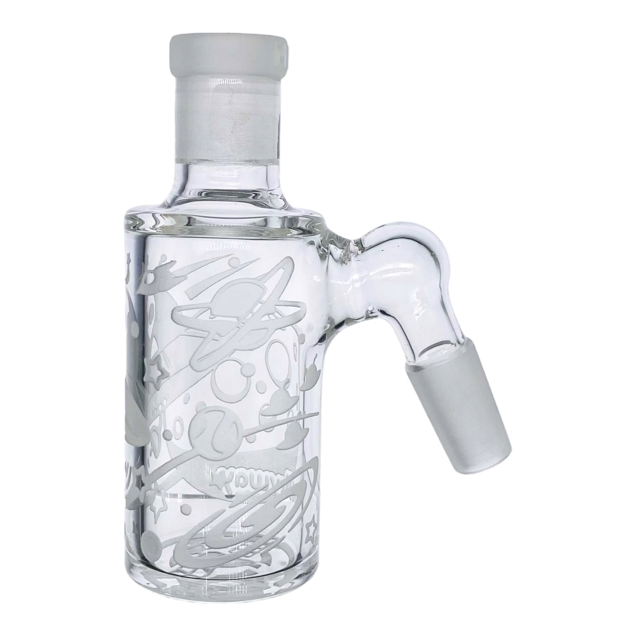 Milkyway Glass - Space Odyssey Dry Ashcatcher for bongs - 45 Degree Male Clear