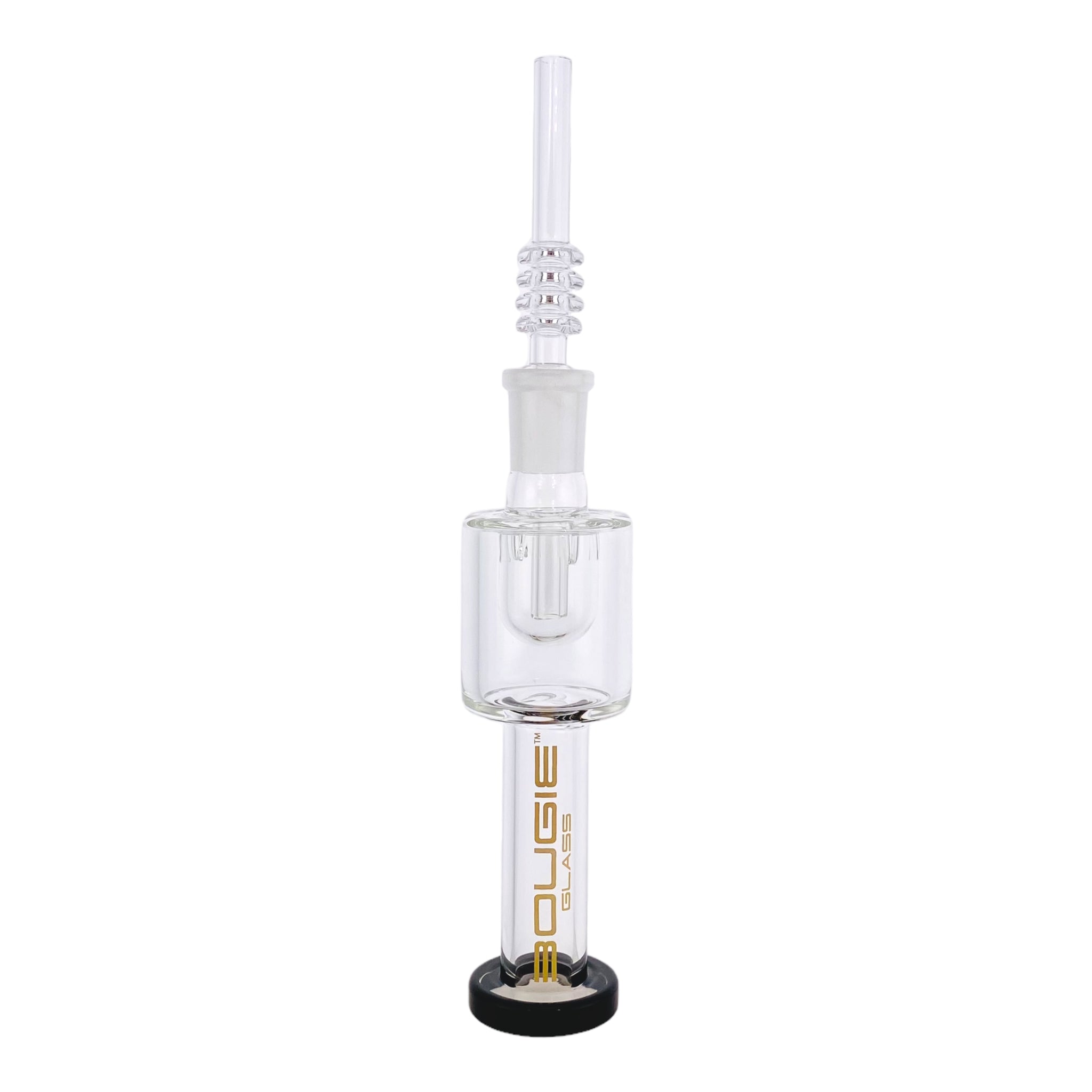 Bougie Glass - Black Small Nectar Collector With Mushroom Perc & 14mm Quartz Tip