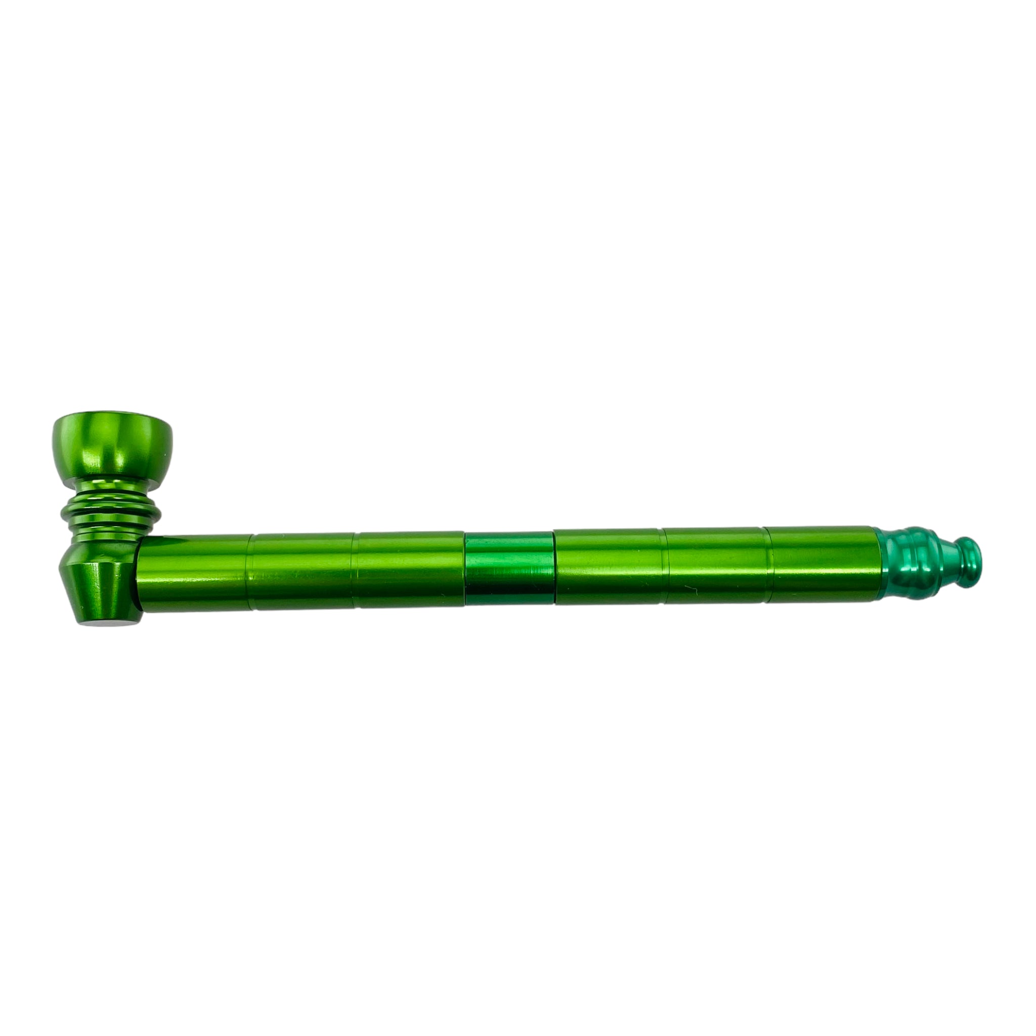 green long stem aluminum metal smoking pipe