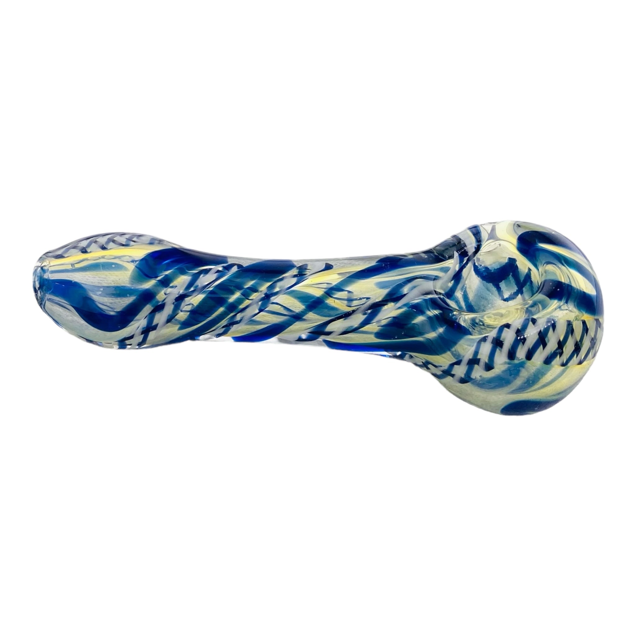 Glass Hand Pipe With Inside Out Color Changing Medium Size for sale