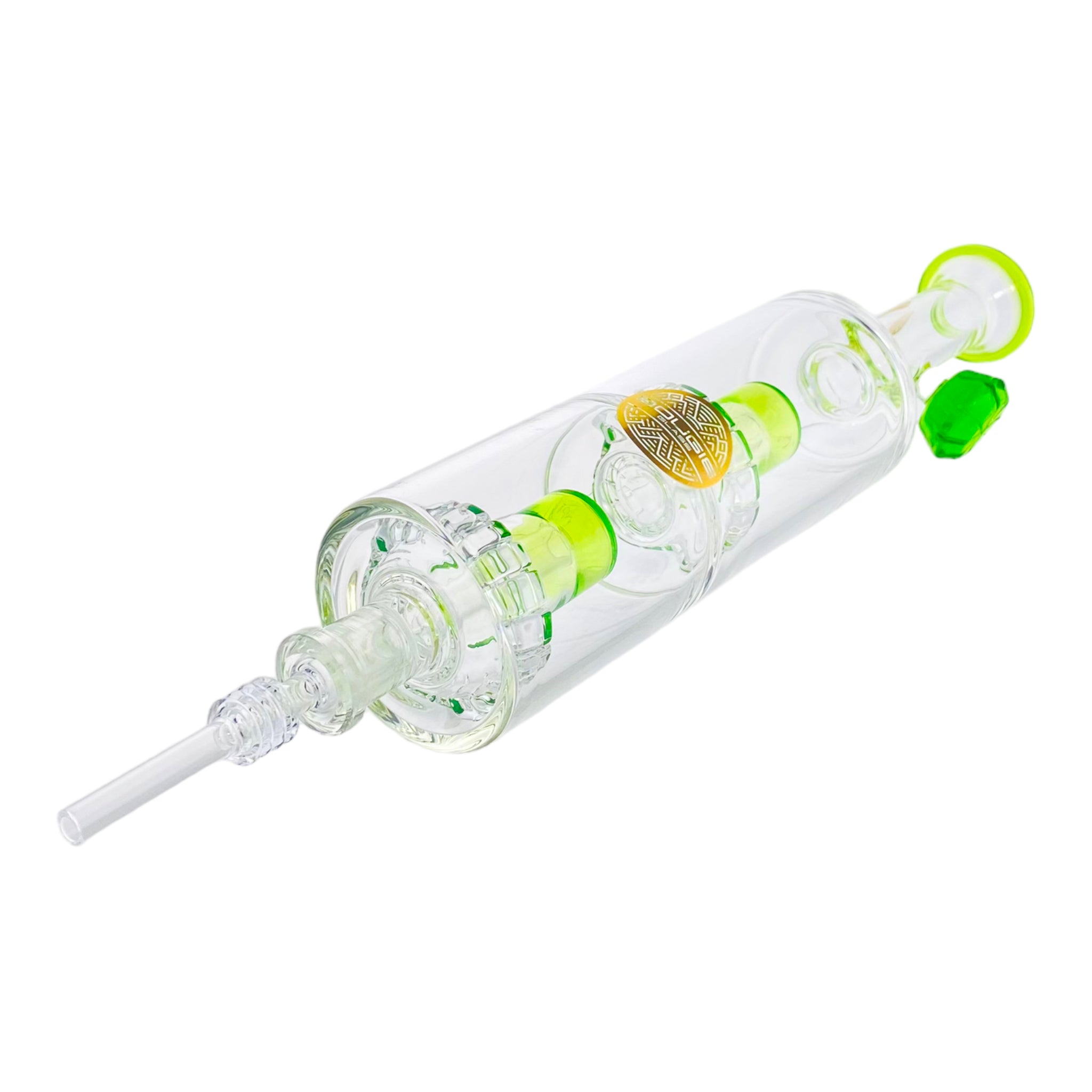 Bougie Glass - Extra Large Nectar Collector With Double Green Bell Perc