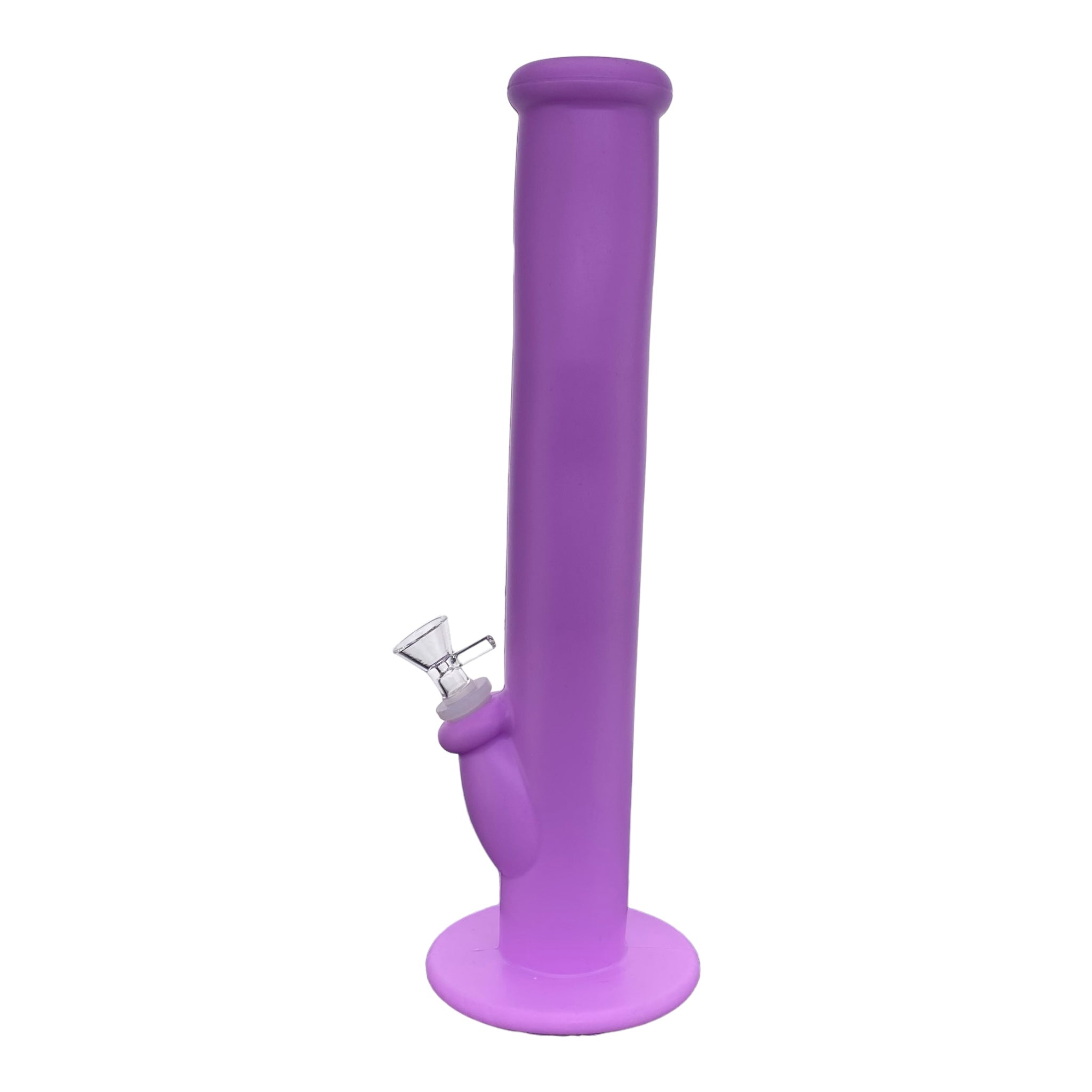 12 Inch Purple Silicone rubber Straight Tube bong for sale