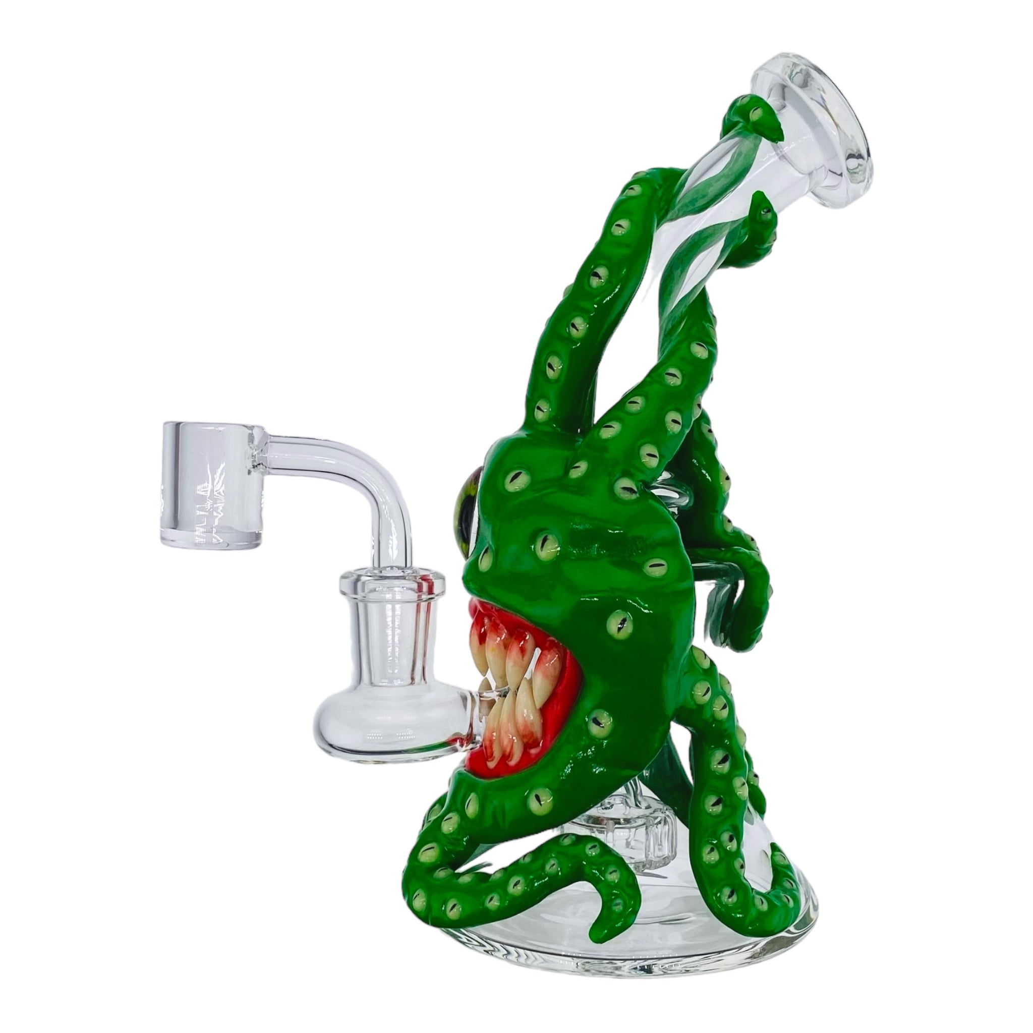 small cute Green Cyclops Octopus Monster Dab Rig for sale