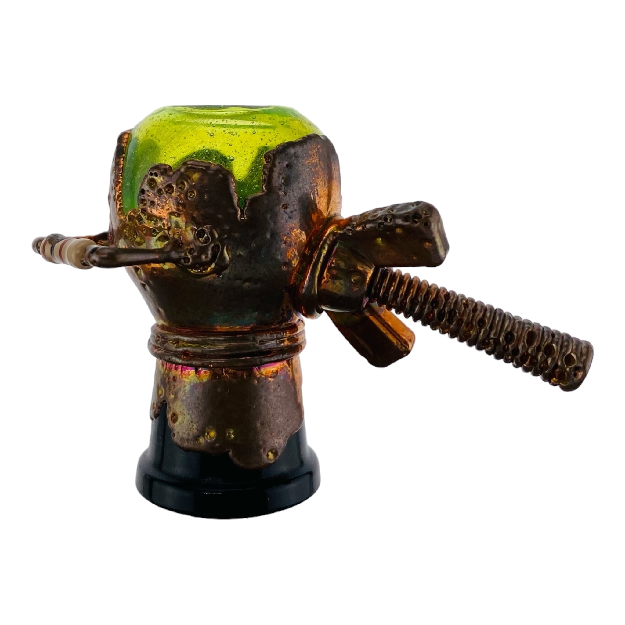 heady glass dab rig by Snic Barnes Glass - Copper Electroformed Glass Dab Rig for sale
