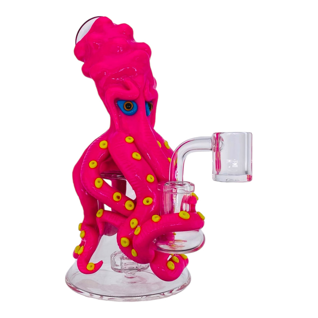 Pink Bee Rigs Pink Octopus Monster Small Dab Rig