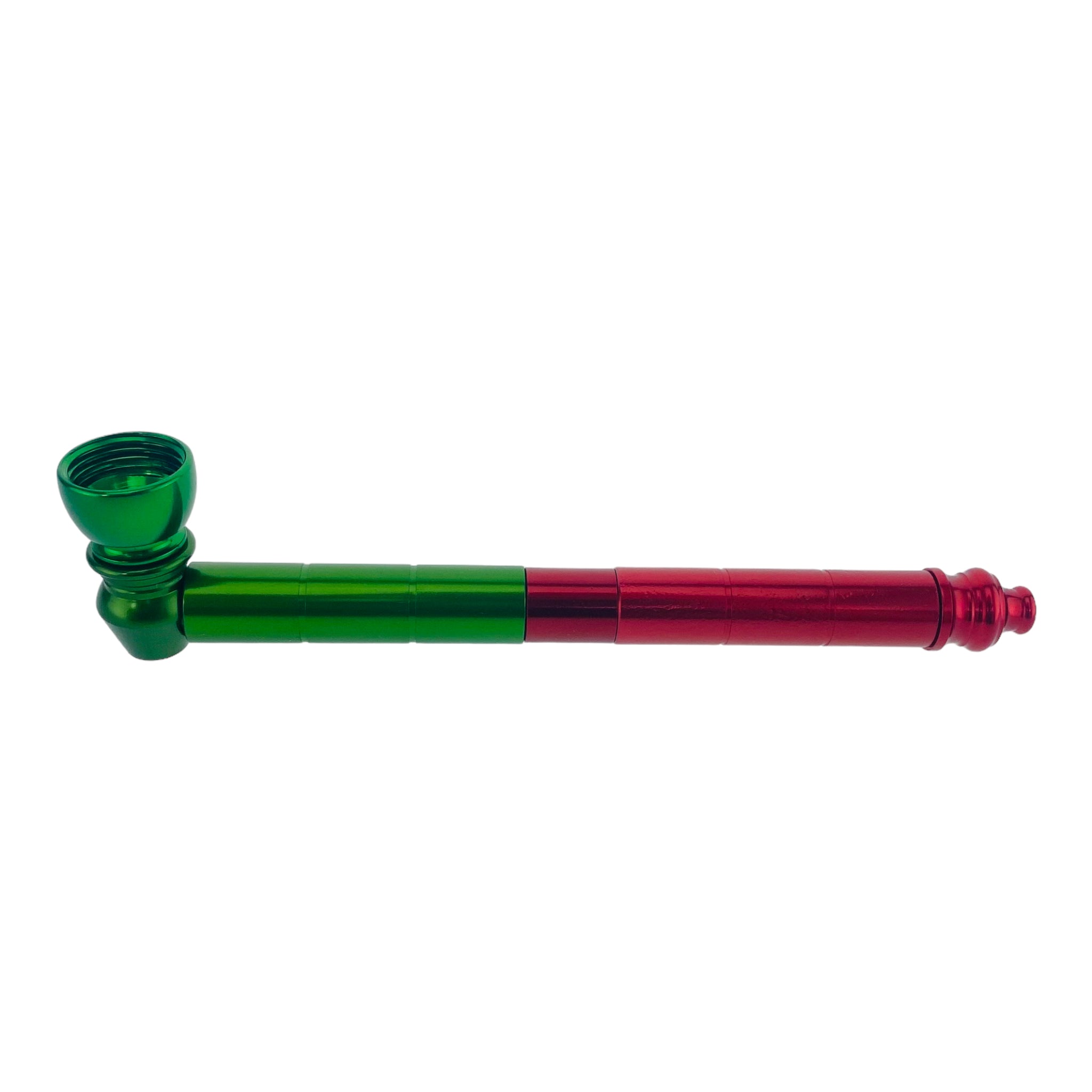 christmas metal hand pipe best 6 inch long Metal Hand Pipes - Red & Green Long Stem Aluminum Metal Pipe