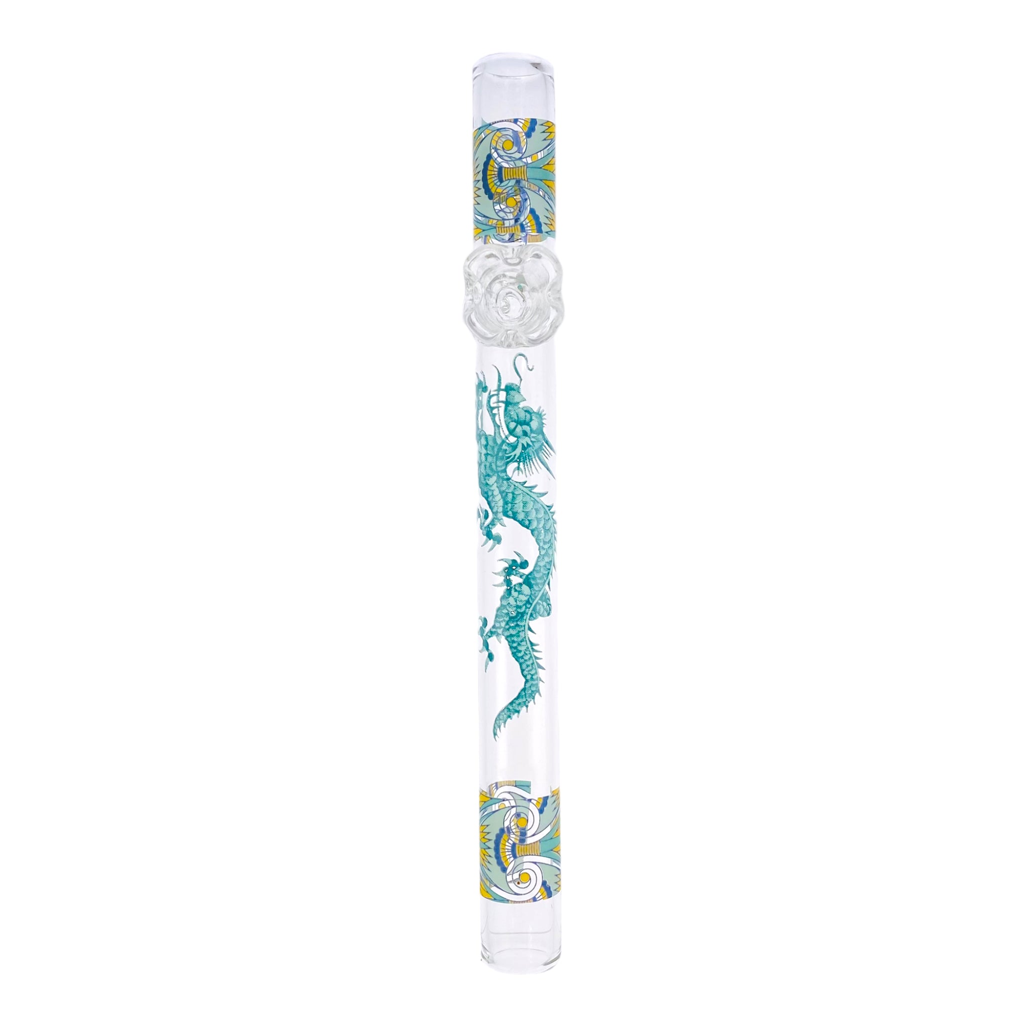 8 inch Clear Steamroller With Skull And Snake