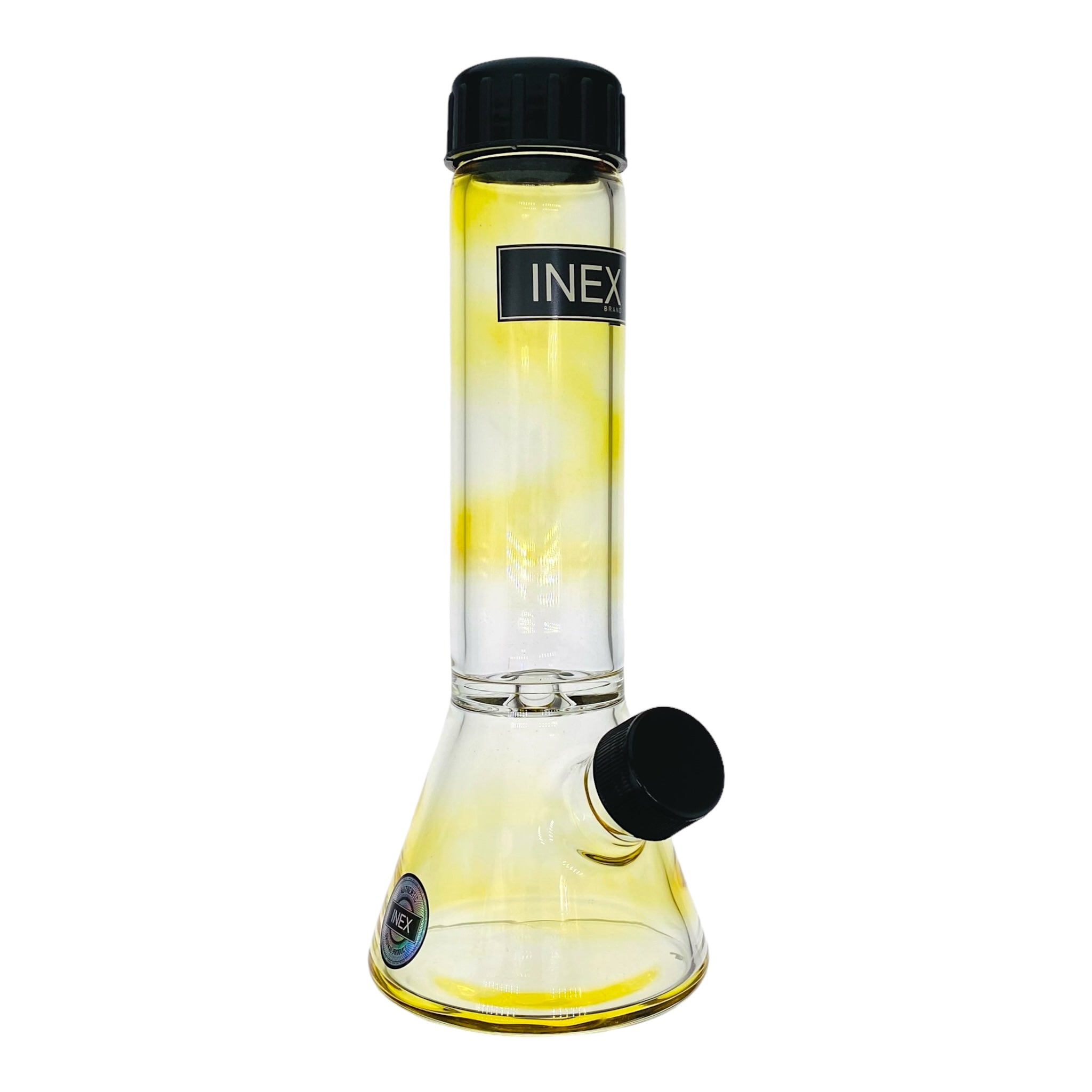 best travel bong Inex Glass Color Changing Fuming Beaker Glass Bong With Screw Caps