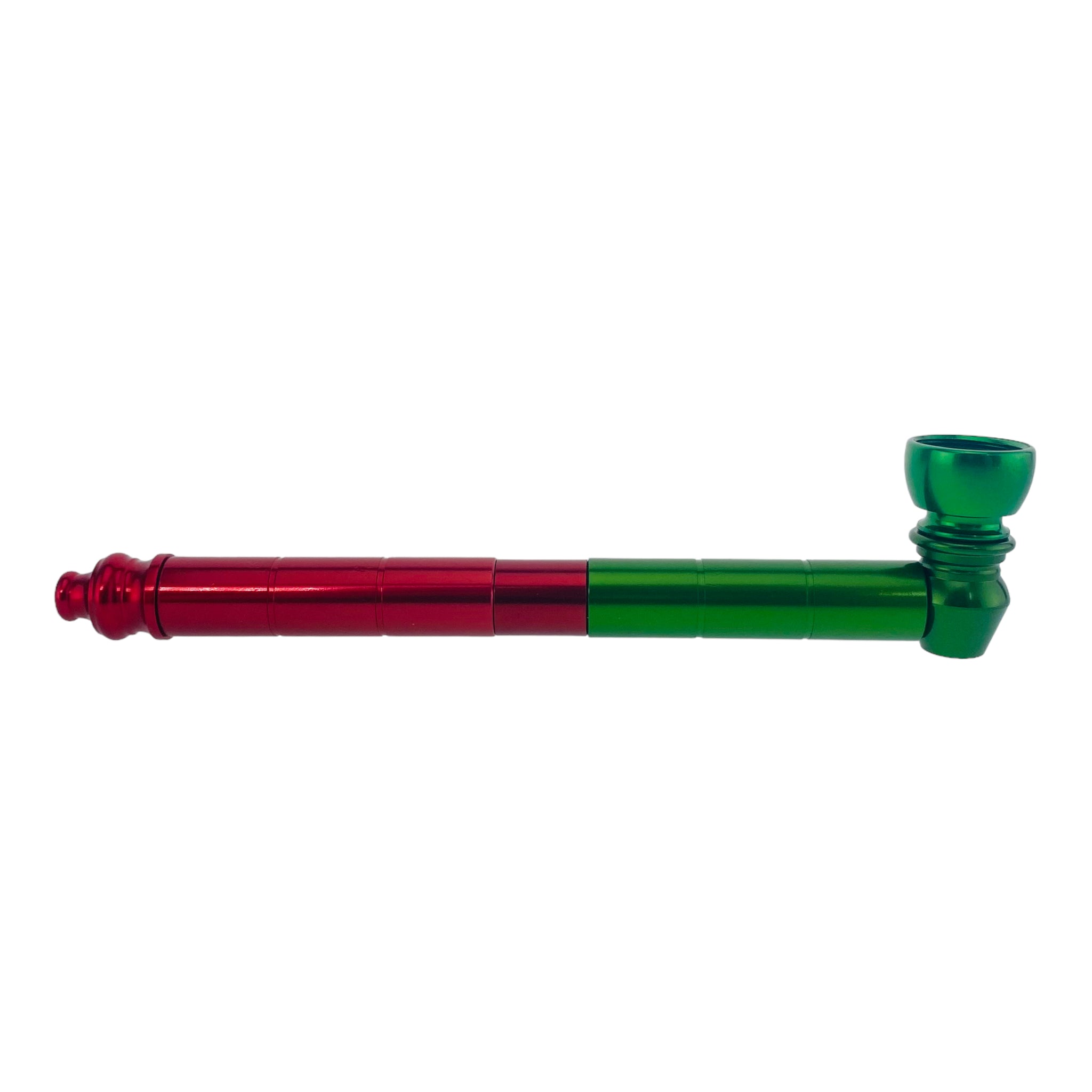 best 6 inch long Metal Hand Pipes - Red & Green Long Stem Aluminum Metal Pipe