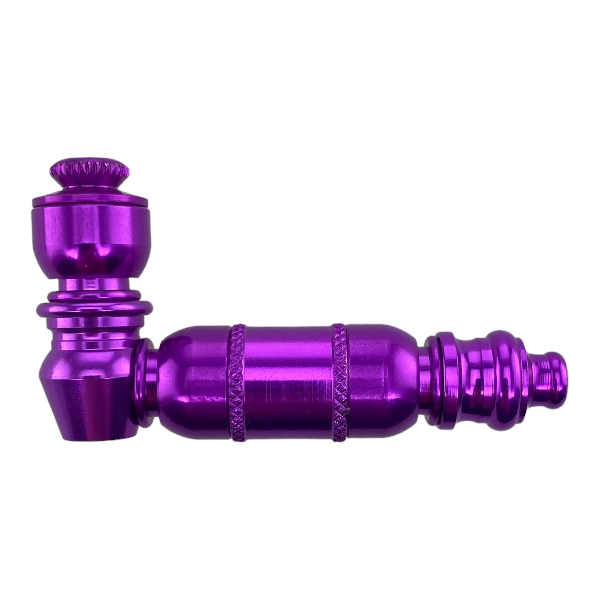 purple cheap Metal Hand Pipes  Anodized Zinc Aluminum Extended Mini Chamber Hand Pipe With Cap