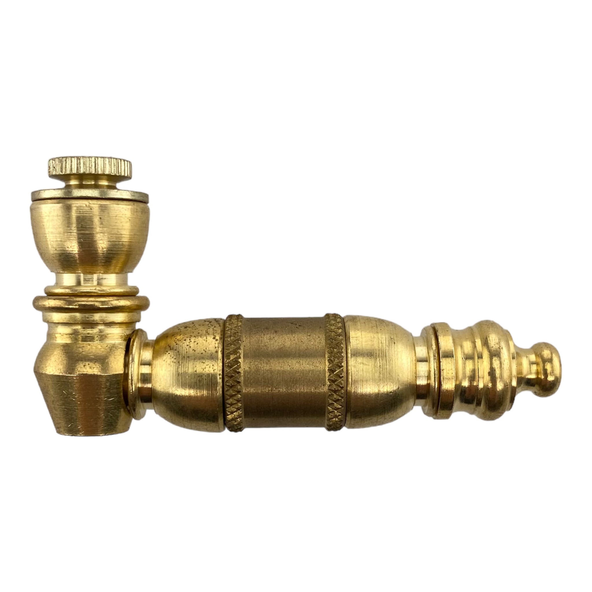 brass gold cheap Metal Hand Pipes  Anodized Zinc Aluminum Extended Mini Chamber Hand Pipe With Cap