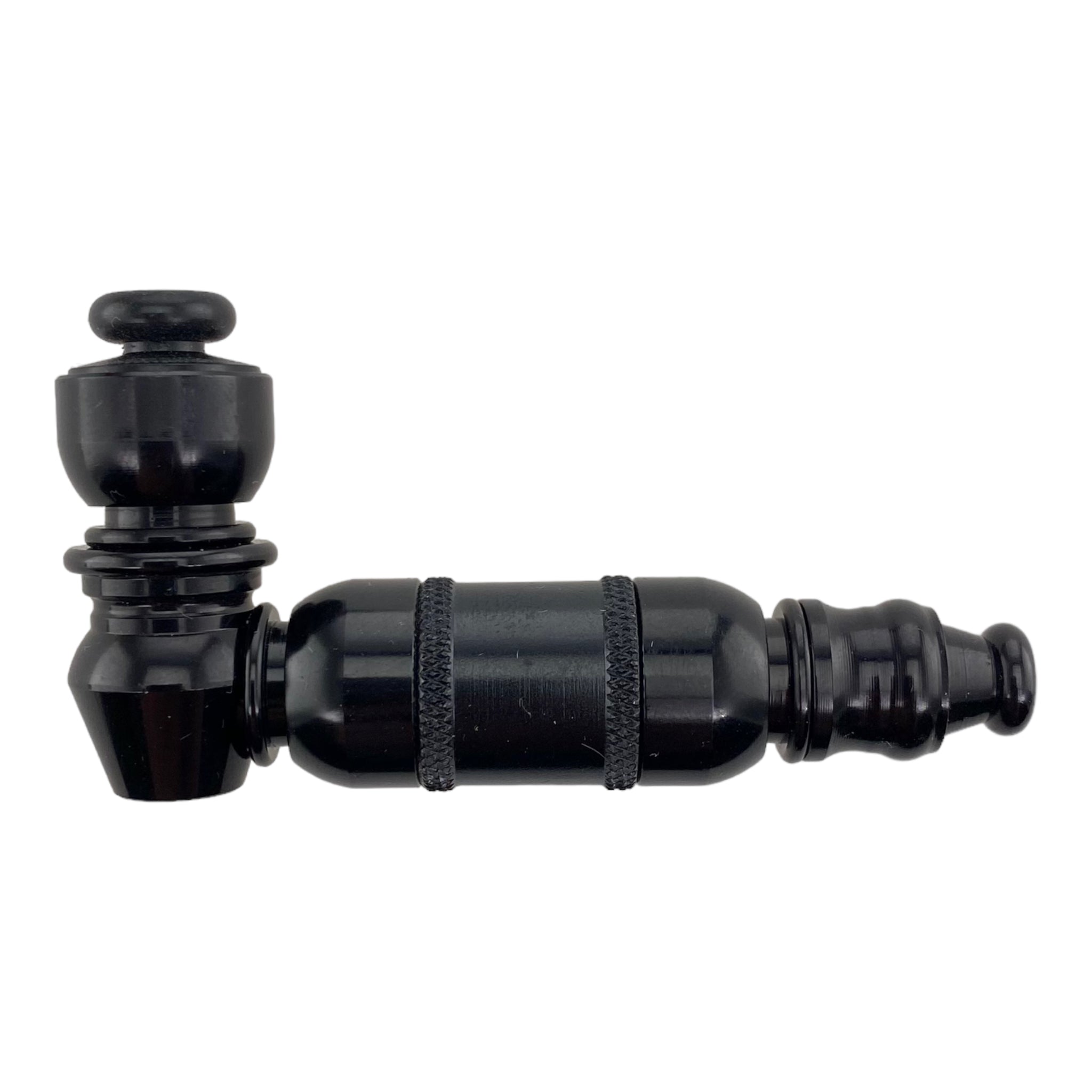 black cheap Metal Hand Pipes  Anodized Zinc Aluminum Extended Mini Chamber Hand Pipe With Cap