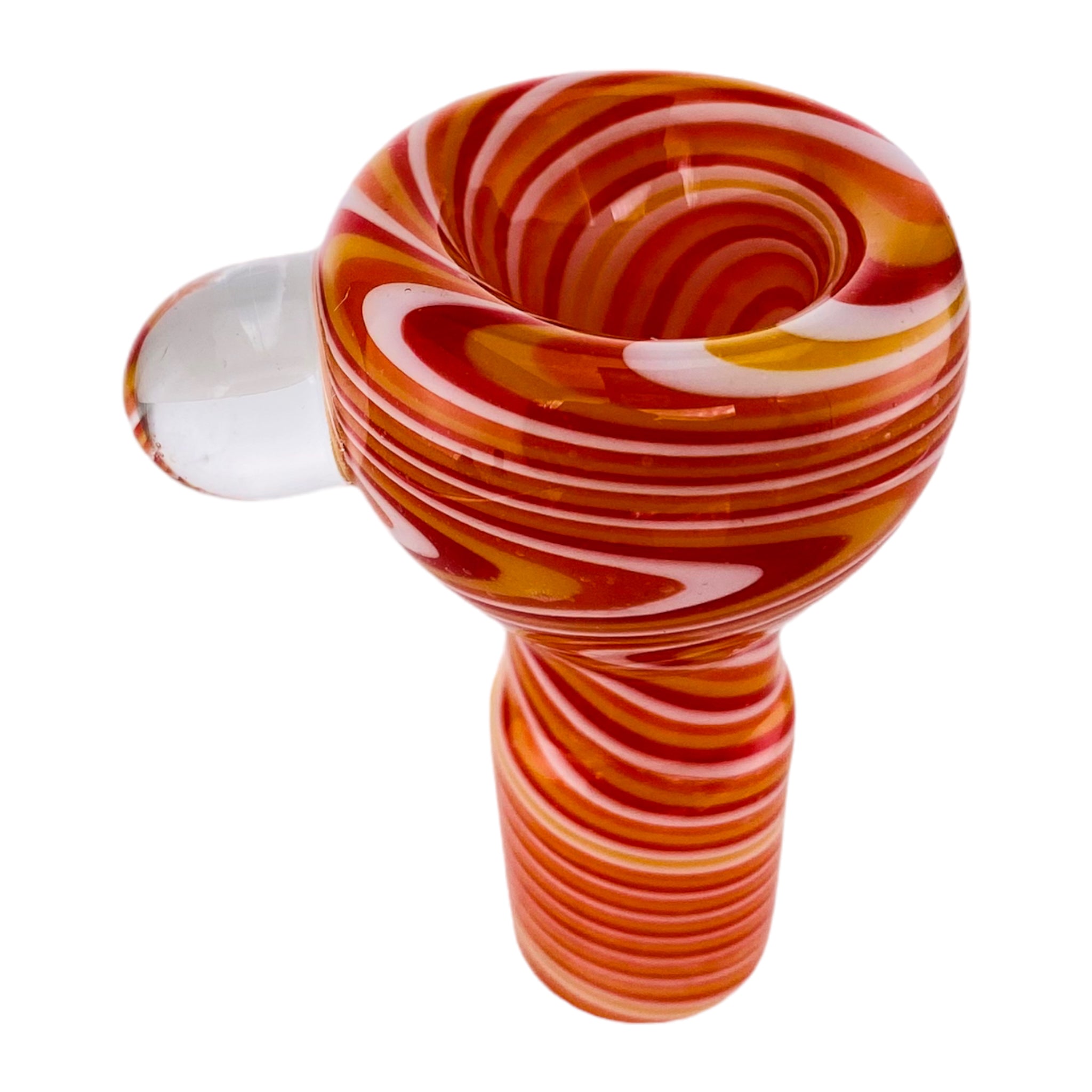 18mm Flower Bowl - Red Orange And Yellow Full Color Twist Bong Bowl Piece