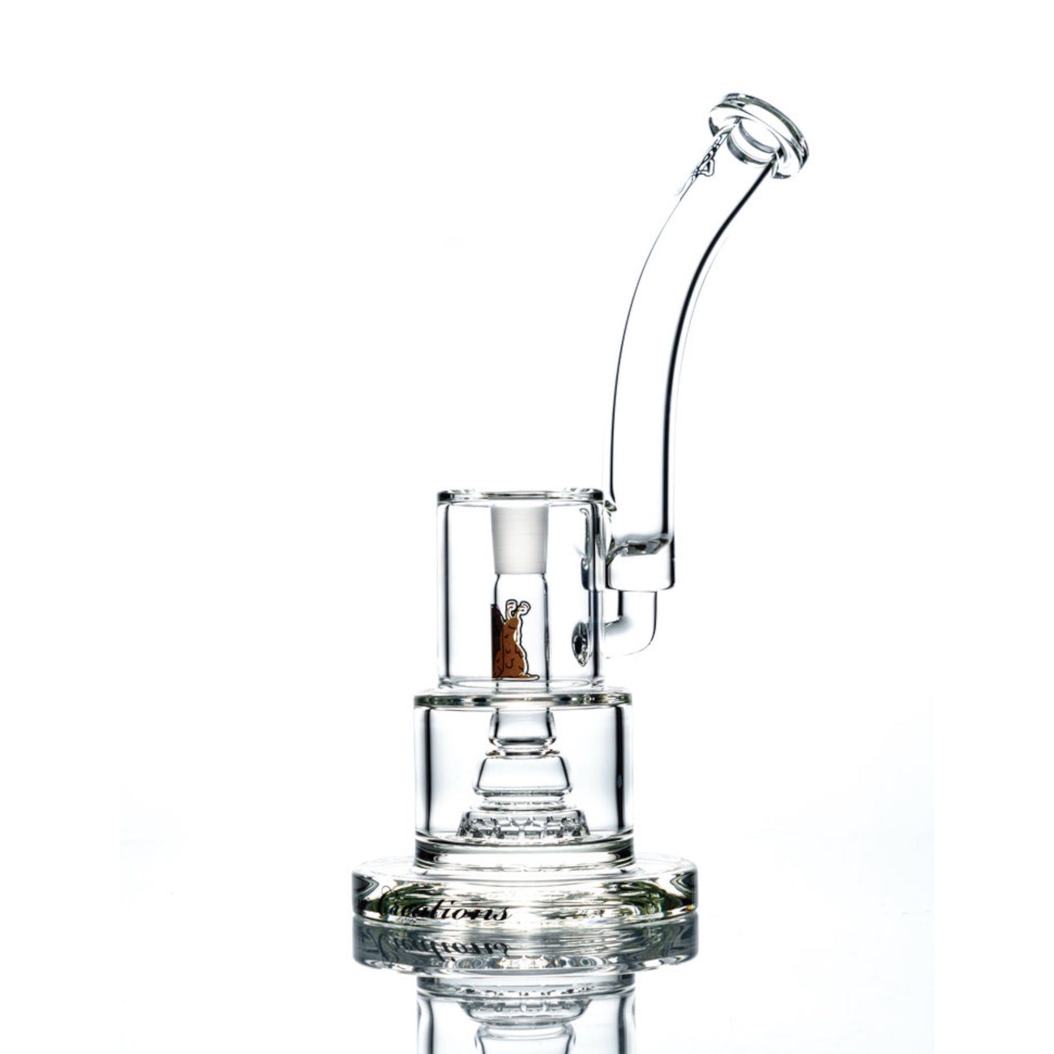 Custom Creations - Small Bubber Bong With Sprocket Perc - Cake SP