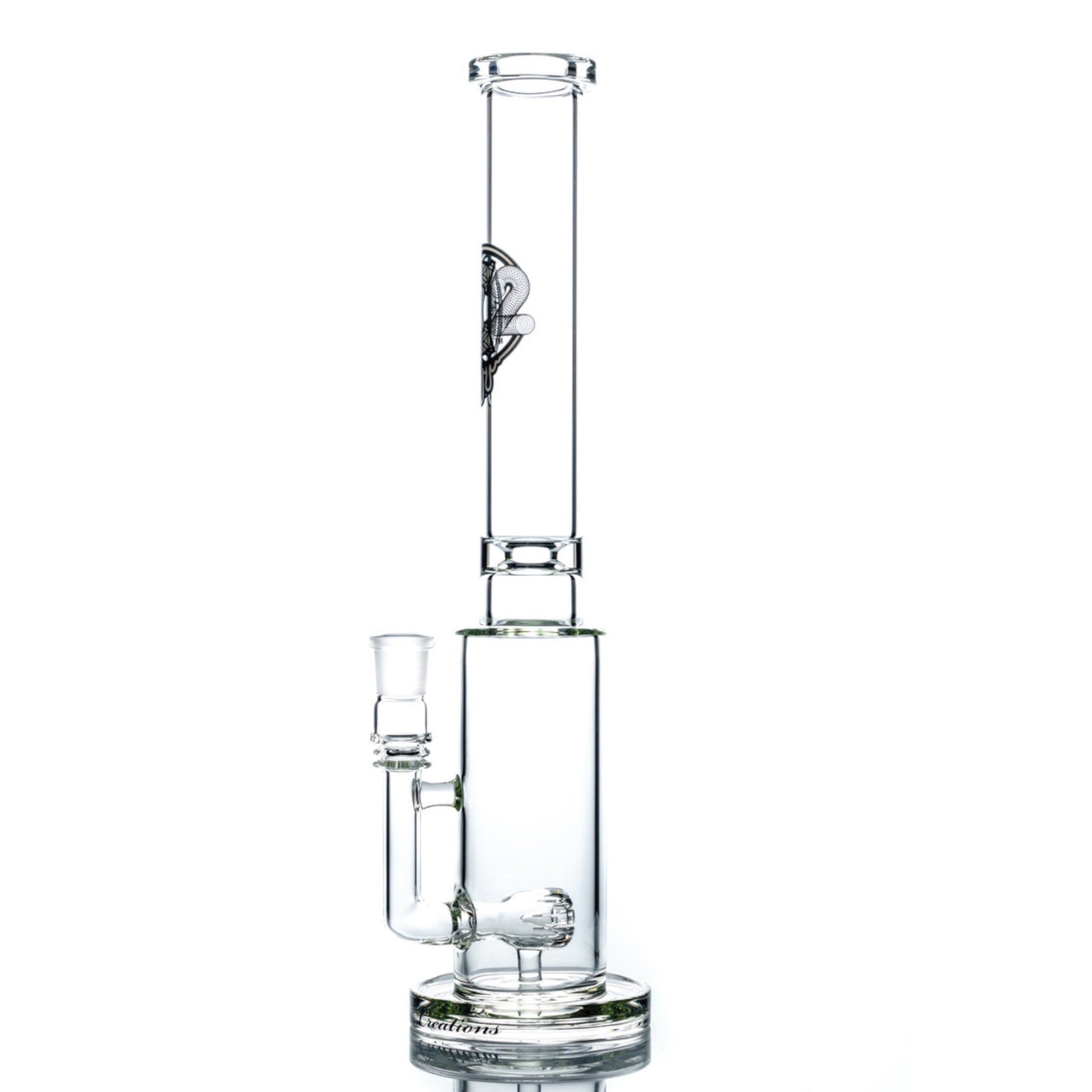 Custom Creations - Tall Clear Bong With Daisy Jet Perc