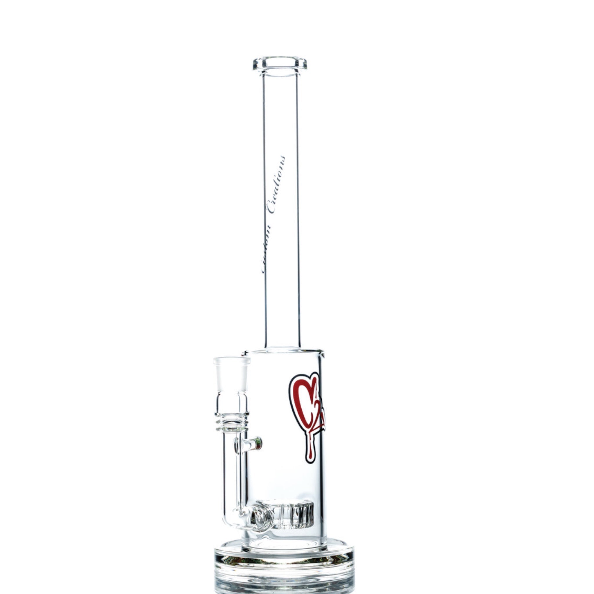 Custom Creations - Tall Clear Bong With Circle Disc Perc - FBS4