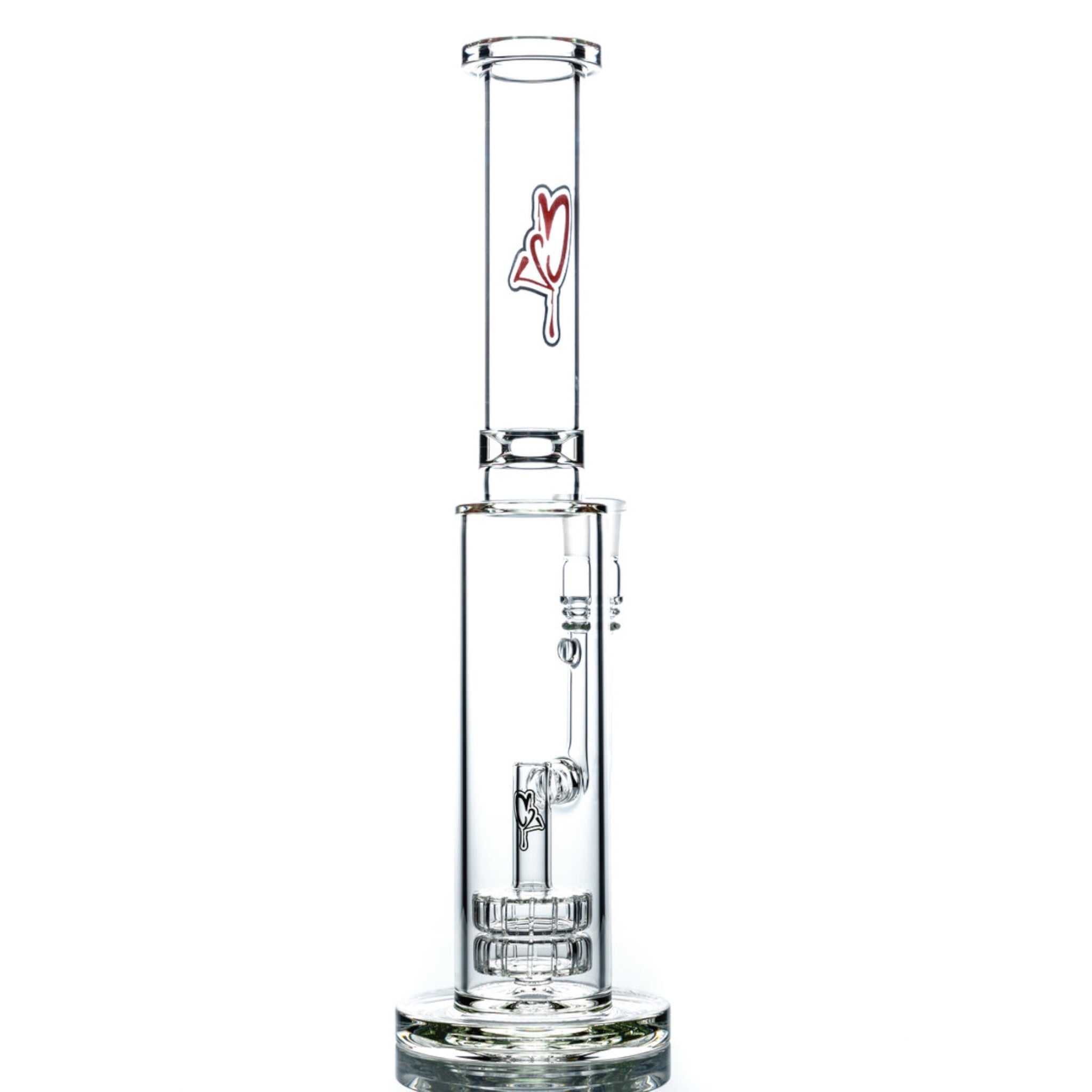 Custom Creations - Tall Bubbler Bong With Double Circ Perc - BRB2WP