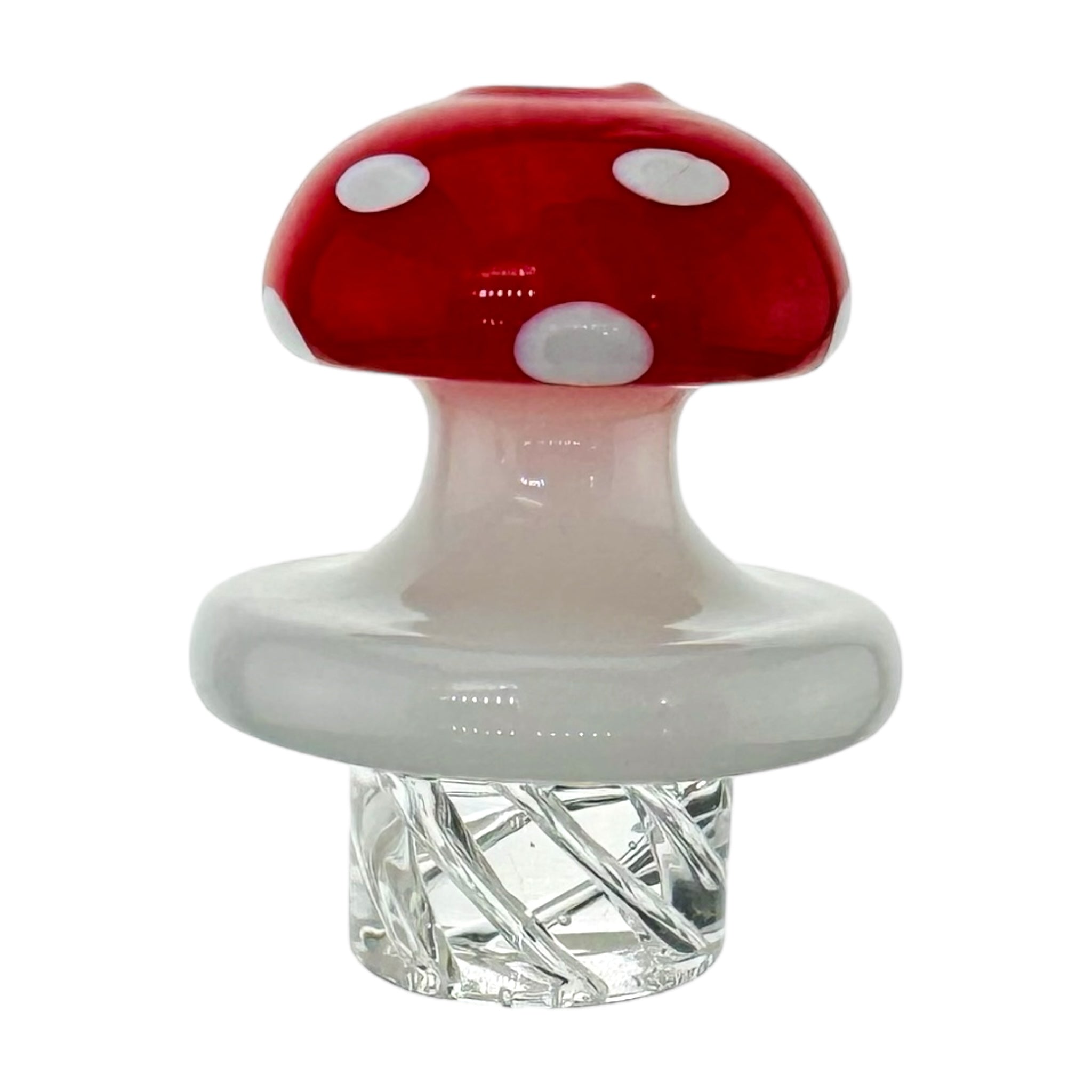 Spinner Carb Cap With Mushroom Top Red & White