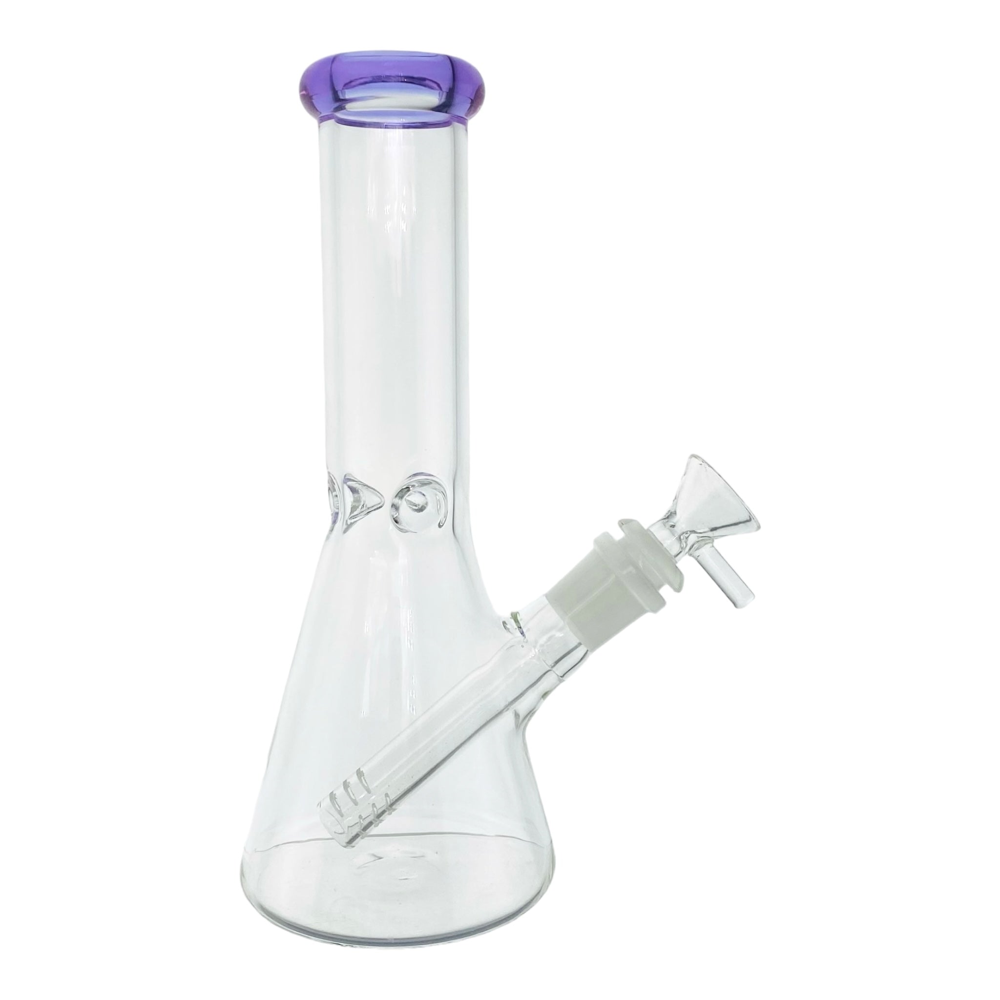 cute girly small glass bong with purple mouthpiece