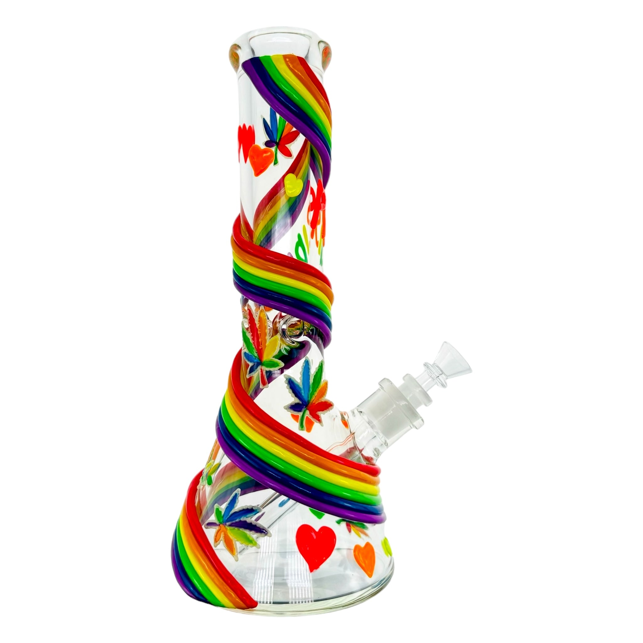 Gay pride glass bong 9mm thick 13 inches tall