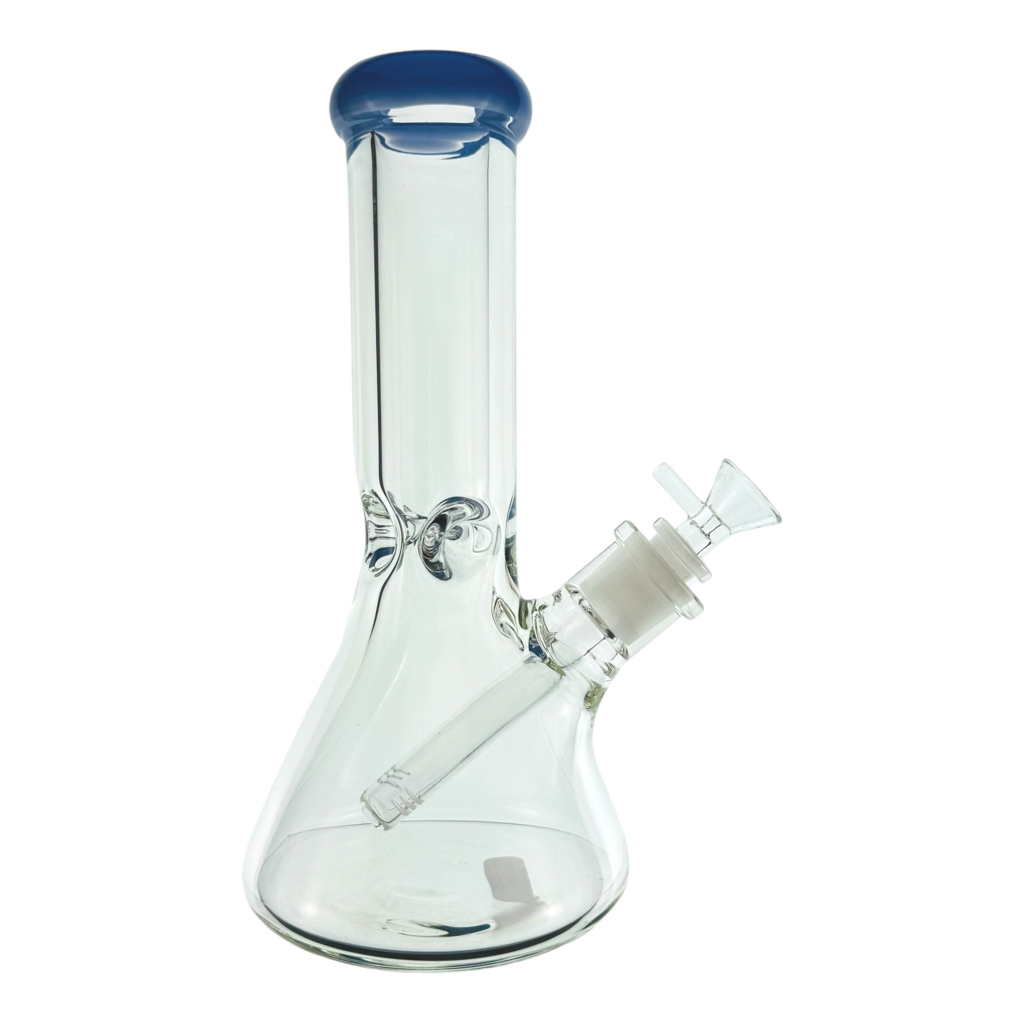 9mm Thick 10 Inch Beaker Base Bong Periwinkle Mouthpiece