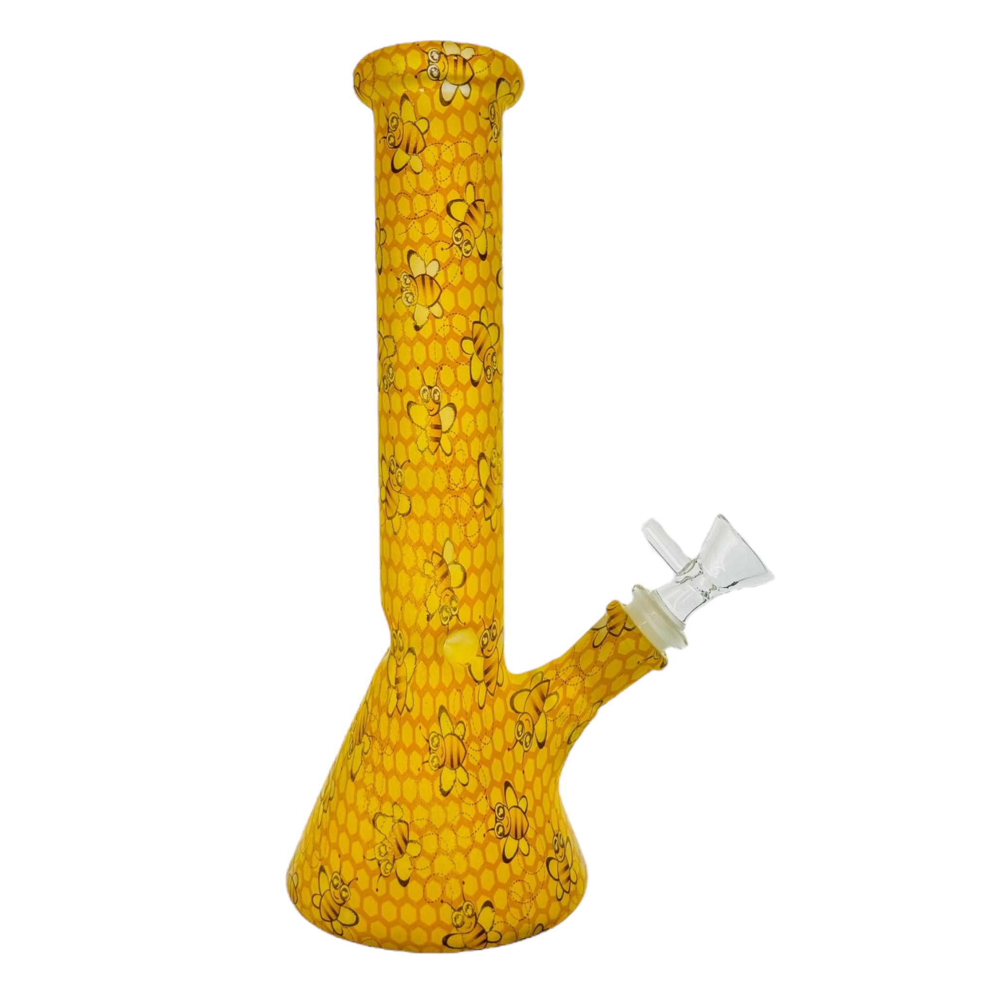 Honey Bee Beaker Glass Bong 10 Inches