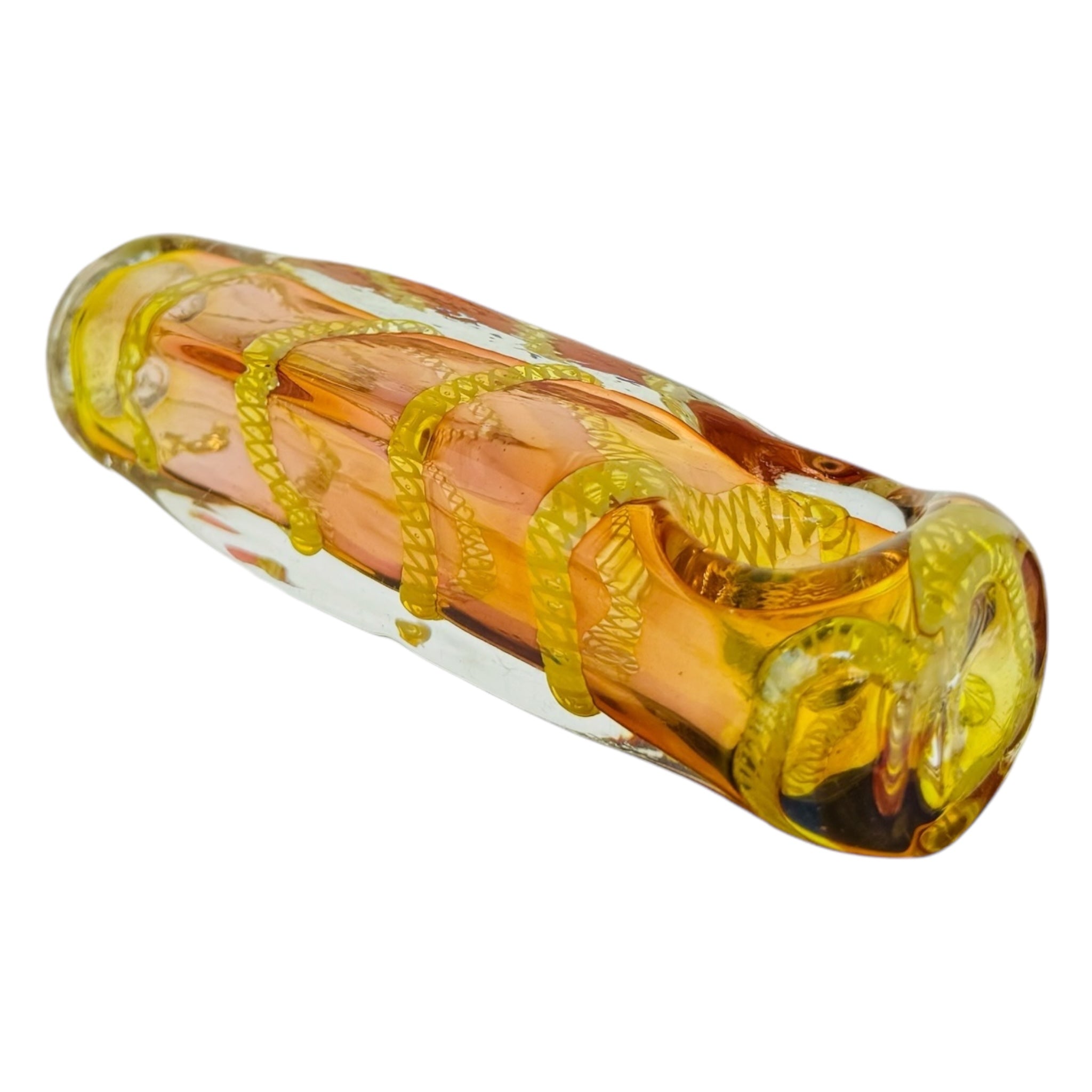 Inside Out Double Blown Color Changing Fumed Rectangle Glass Hand Pipe