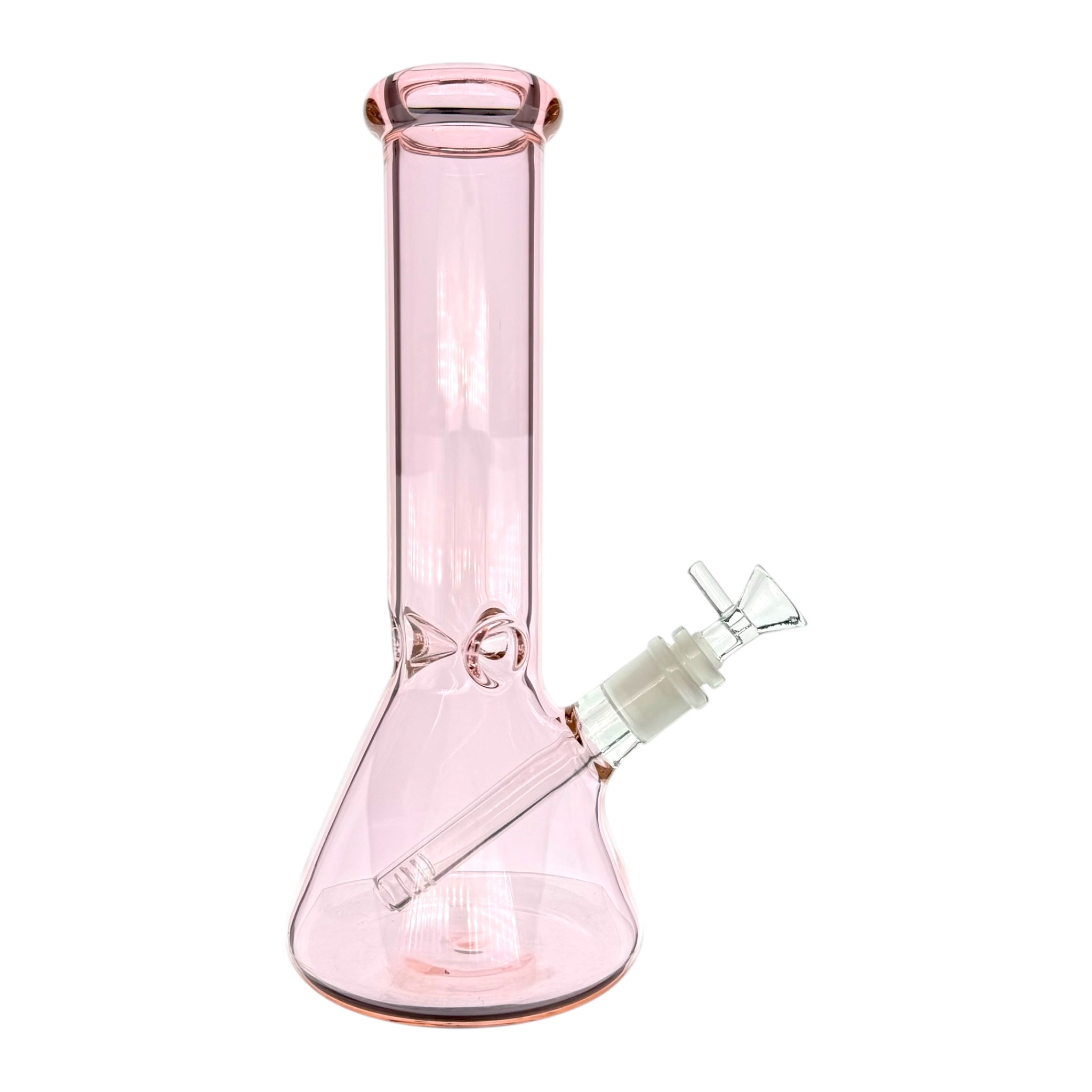 Full Pink Beaker Base Glass Bong 12 Inches Tall