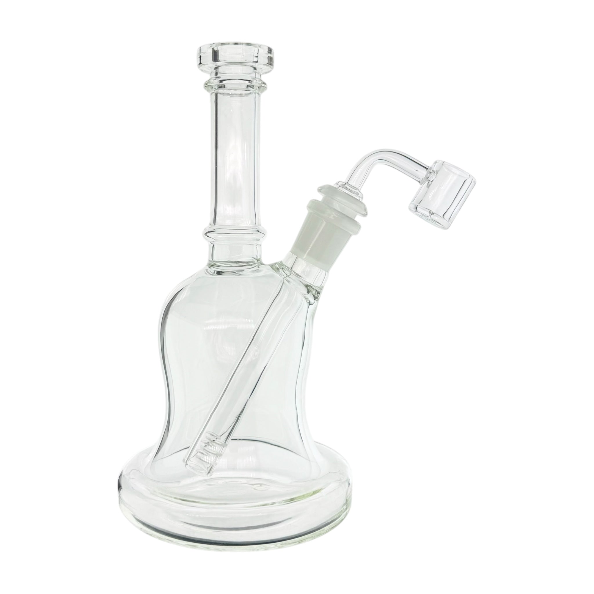 Clear Dab Rig With Bitsy Bell Shape And Removable Downstem