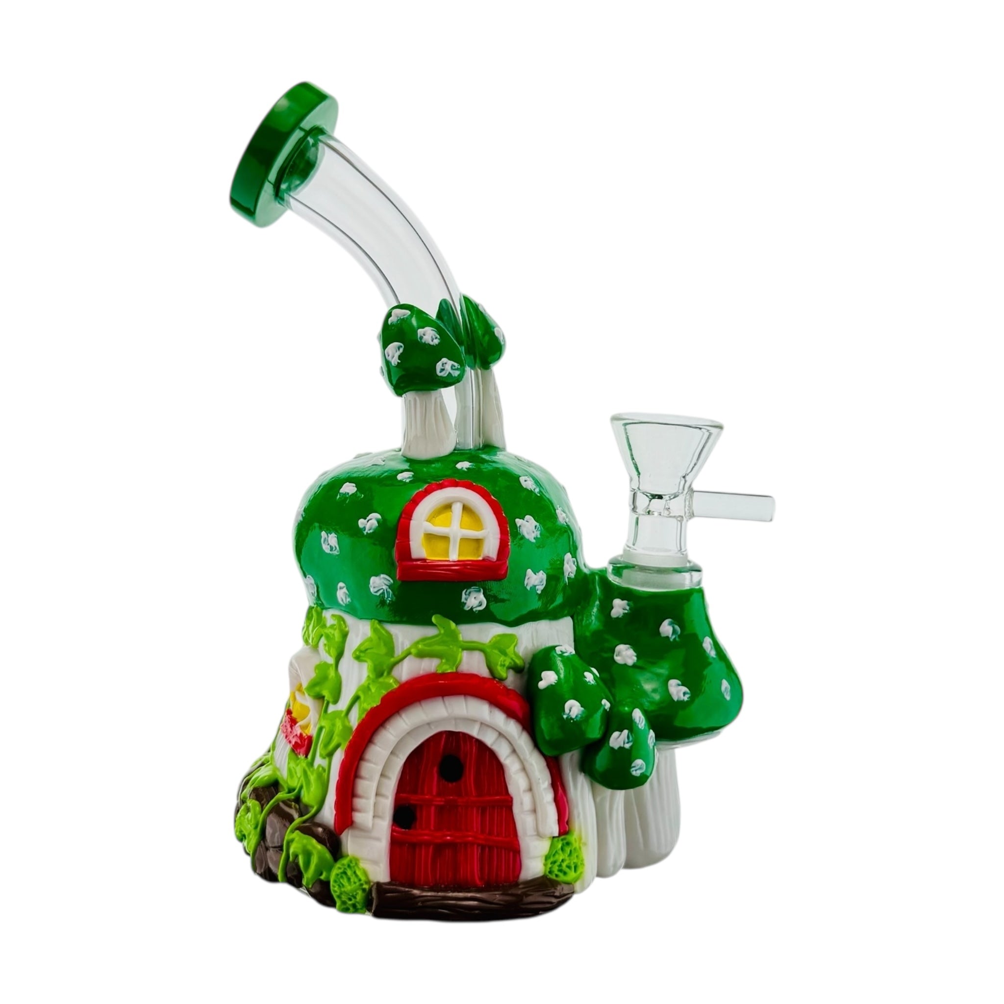 monster bong Green And White Mushroom House Small Bong